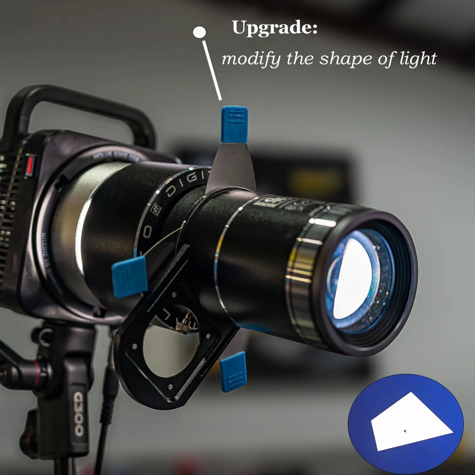 DF DIGITALFOTO Proiettore ottico Snoot Bowens Mount Gobo, con 39 Gobos, attacco di proiezione per faretto fotografico, compatibile con Aputure Amaran 100X/D 200D/X, Godox SL60, Nanlite FS150B