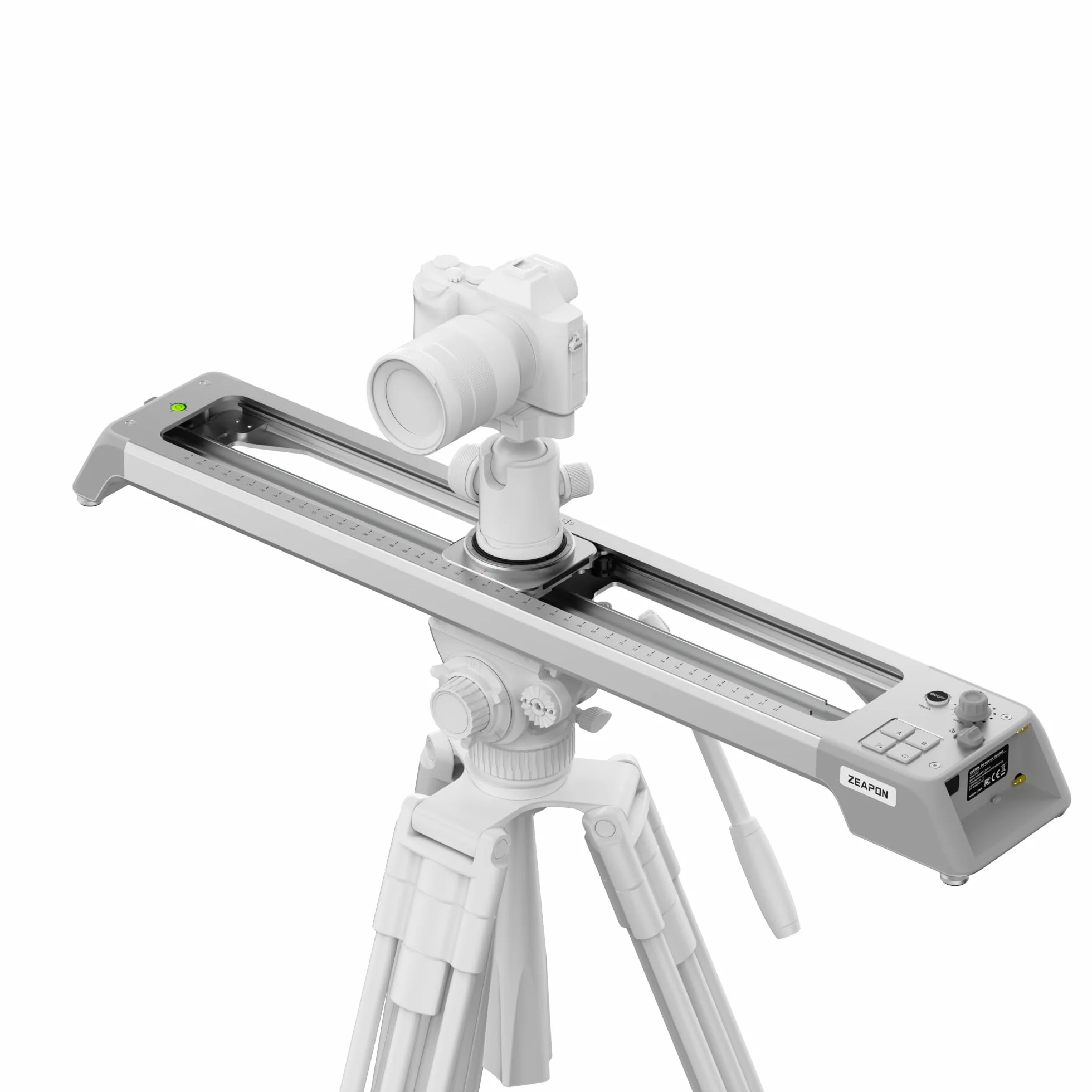 Zeapon EVO - Slider motorizzato panoramico rotante a 125°, potente motore silenzioso per carico utile da 2,5 a 5 kg, carrello scorrevole compatto leggero da 60 cm, con custodia per il trasporto