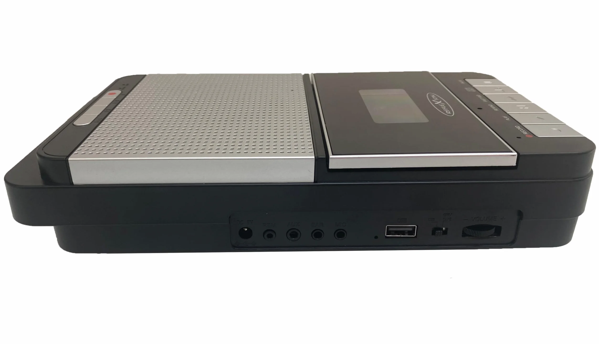 Reflexion CCR8018 - Registratore a cassette retrò con attacco USB MP3, portatile con microfono, altoparlante, AUX-IN, uscita cuffie, funzionamento a batteria e alimentazione | registrazione one-touch