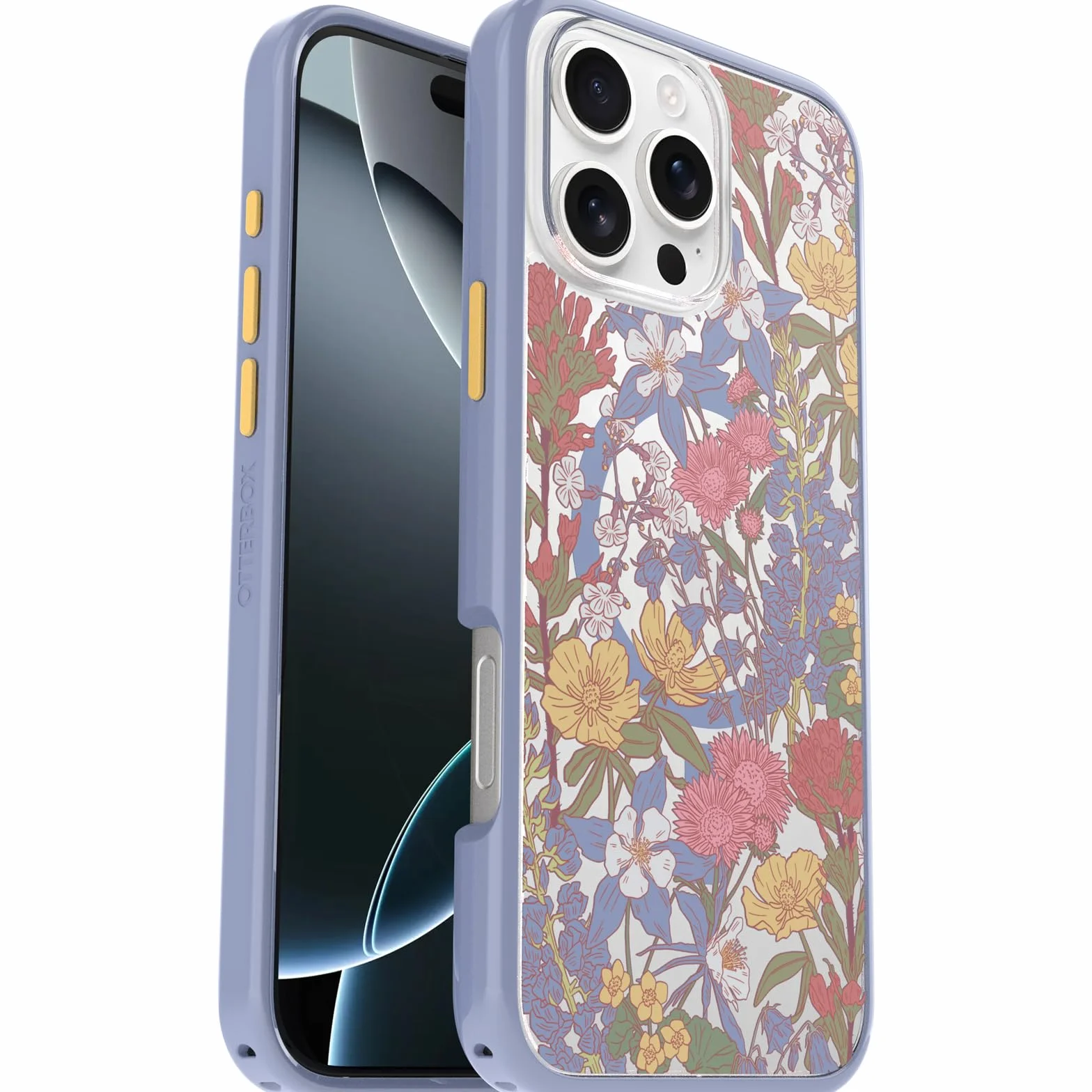 OtterBox Cover per Apple iPhone 16 Pro Max Symmetry Seires Clear MagSafe, resistente a shock e cadute fino; sottile, testata 3x norme MIL-STD 810G, Viola