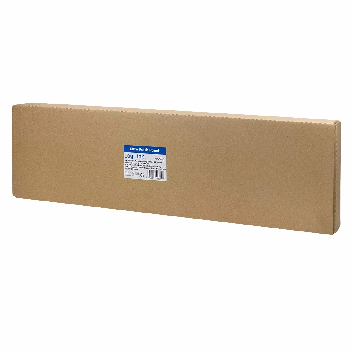 LogiLink Pannello patch Professional PrimeLine Cat.6 (250 MHz) – Pannello di distribuzione, 19", UTP (non schermato) 24 porte (RJ45) – UL elencato + 3P testato!