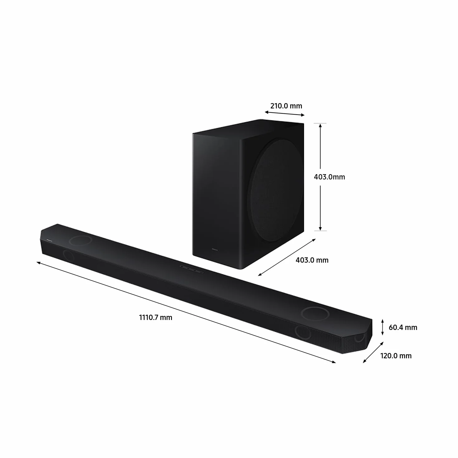 Samsung Soundbar HW-Q800C/ZF Serie Q, 11 Speaker, Wireless Dolby Atmos, Audio a 5.1.2 Canali, Q-Simphony, Compatibile con Alexa e Google Assistant, Black 2023