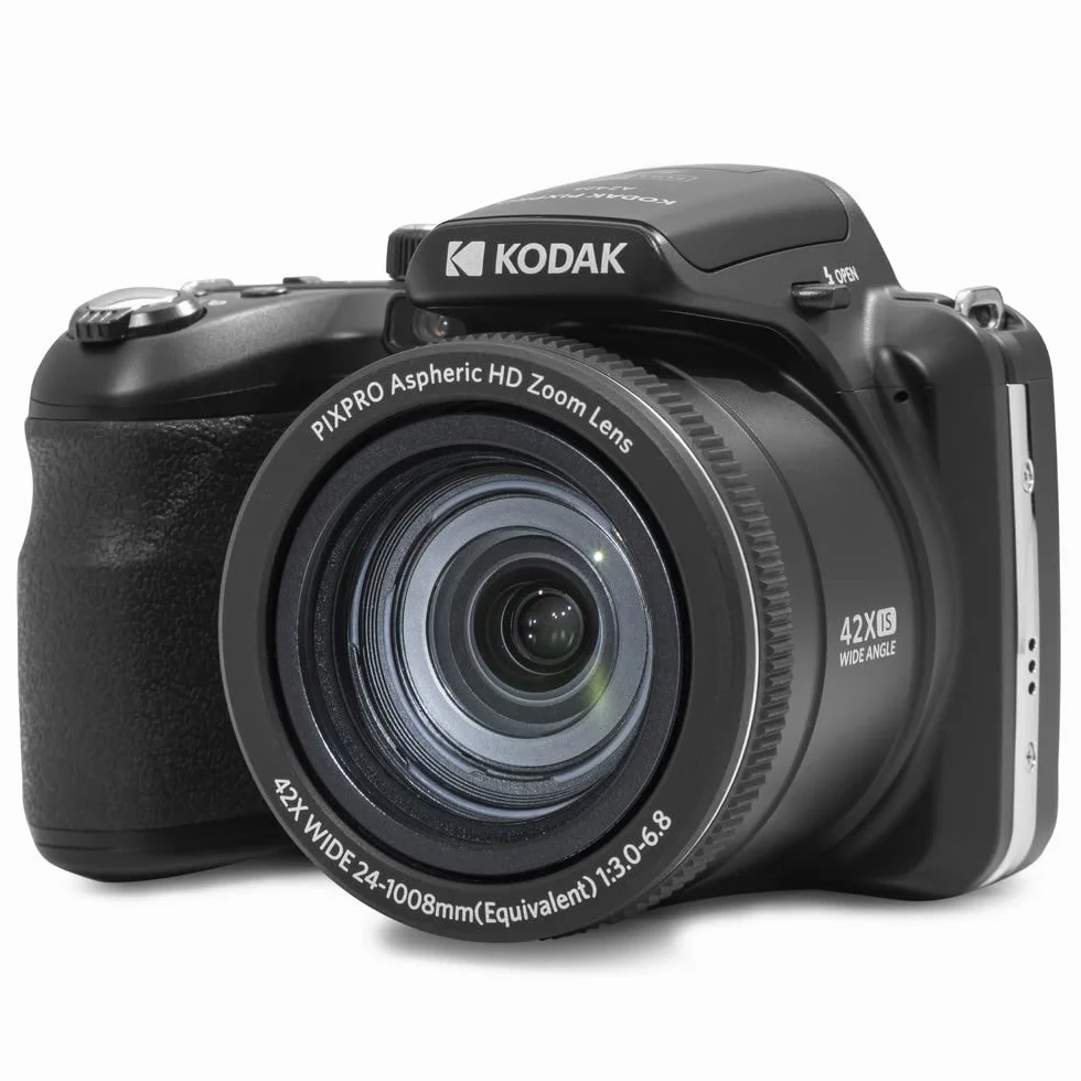 KODAK Pixpro Astro Zoom AZ425 - Fotocamera Digitale Bridge, Zoom Ottico 42X, Obiettivo Grandangolare 24 mm, 20 Megapixel, LCD 3, Video Full HD 1080p, Batteria Li-ion - Nero
