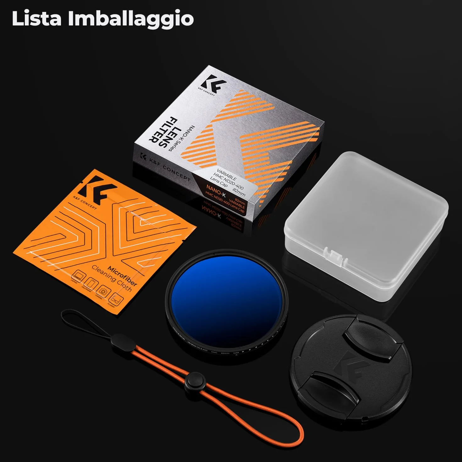 K&F CONCEPT Nano-Klear 40.5mm ND Filtro Variabile ND2-ND400 (1-9 Stop) Filtro ND Variabile di 18 Strati Rivestimento Nano in Vetro Ottico con Un Panni di Pulizia e Tappo per Obiettivi