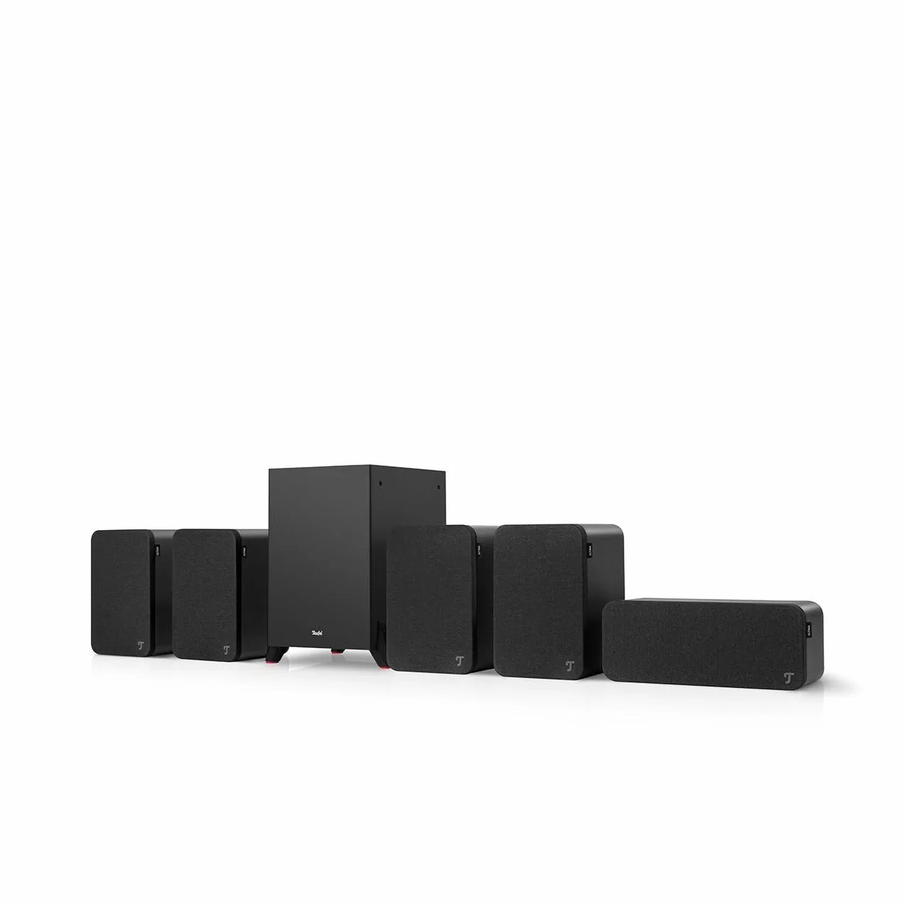 Teufel ULTIMA 20 Surround 5.1-Set, Sistema Altoparlanti HiFi con Subwoofer Frontfire o Downfire, Bass reflex, Home Theater, Nero