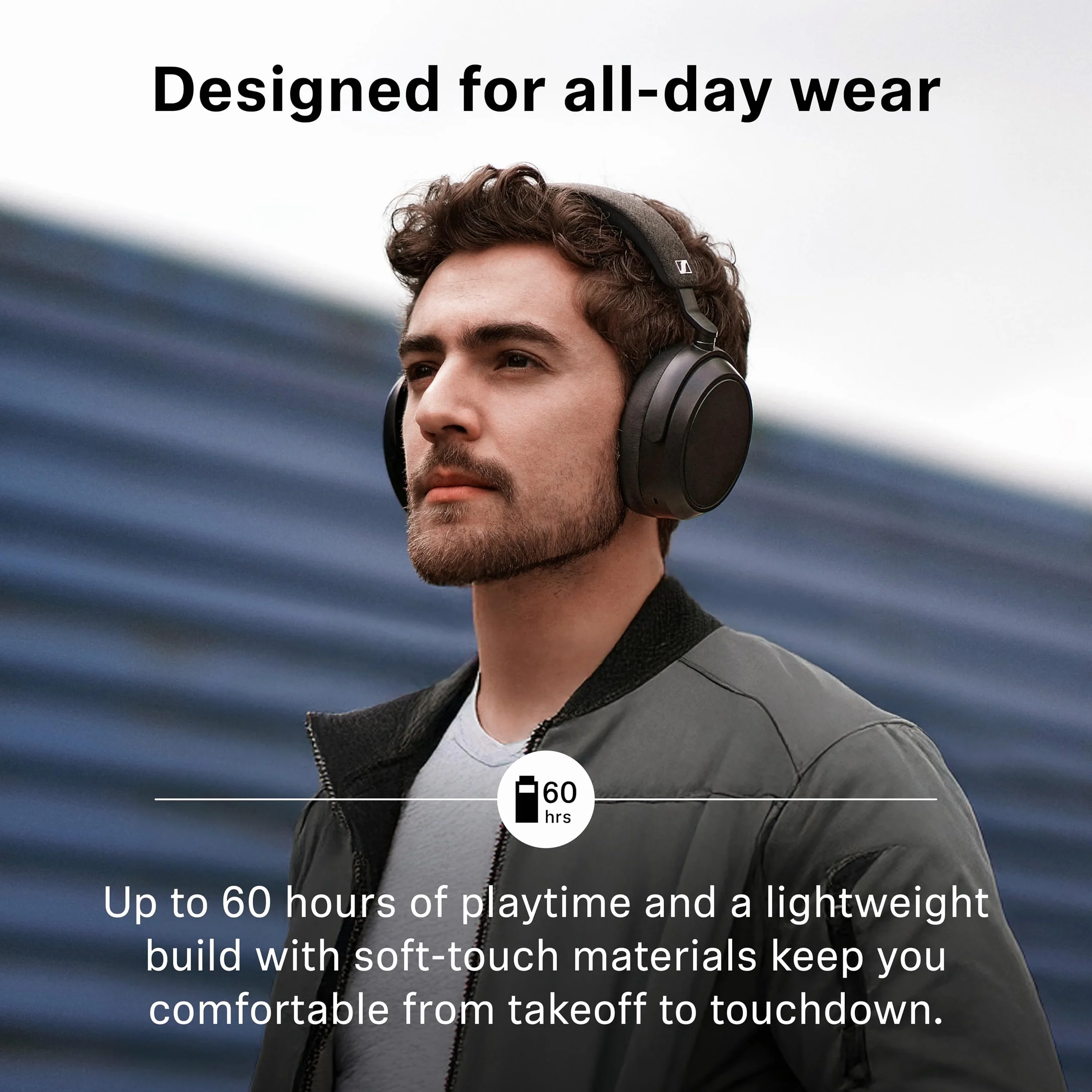 Sennheiser Cuffie MOMENTUM 4 Wireless, Bluetooth per Telefonate Cristalline con Cancellazione Adattiva del Rumore, 60 H di Autonomia, Suono Personalizzabile e Design Pieghevole Leggero, Grafite