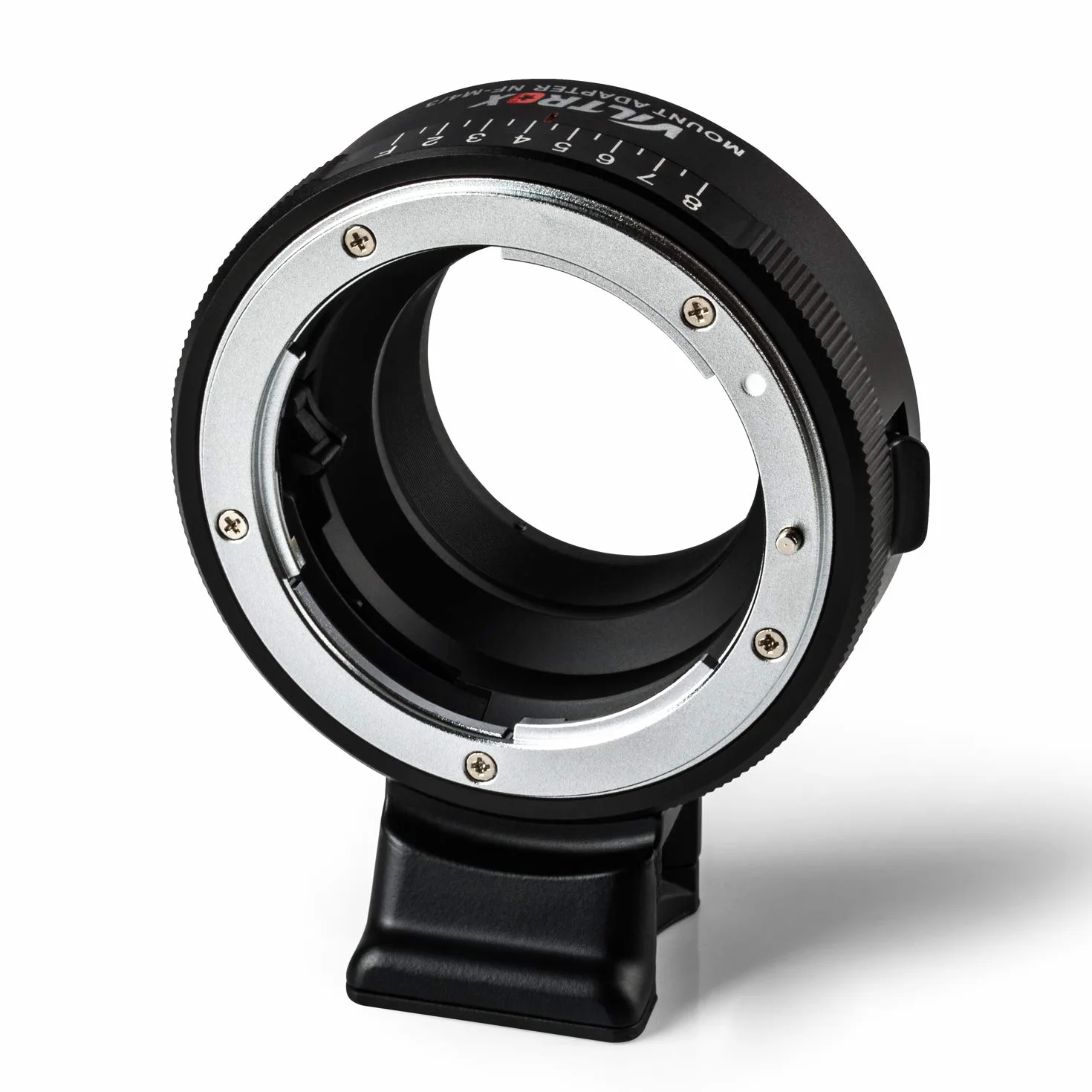 Viltrox NF-M4/3 - Adattatore di montaggio manuale per obiettivo Nikon G/F/AI/S/D su M4/3 Mount fotocamera GH5 GH4 GF1 GF6 GX85 GX7 E-M5 E-M10 E-M10II E-PL3 Pen-F con apertura