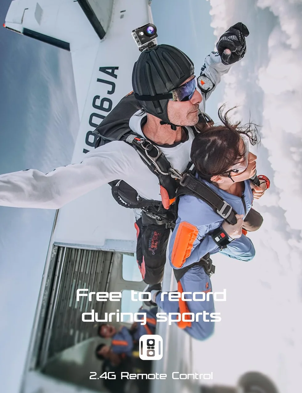 Apexcam 4K 60FPS EIS Action Cam 64MP WiFi Sports Camera Ultra HD Telecamera subacquea 40M Videocamera Impermeabile 2.4G Telecomando Time Lapse 2x1350mAh Batterie