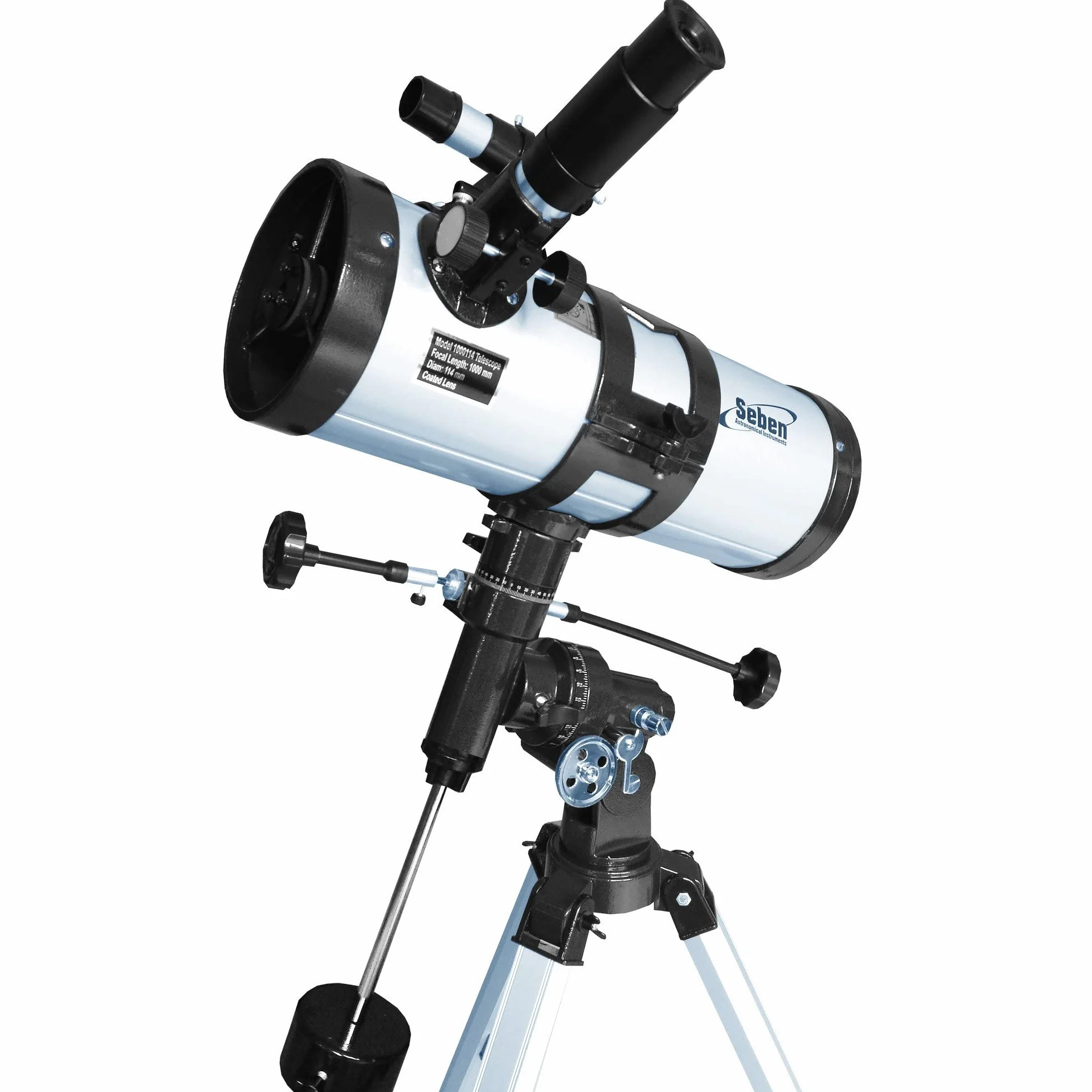 Seben 114/1000 EQ-3 Star Sheriff - telescopio a riflessione per astronomia incl. montatura parallatica e accessori Big Pack