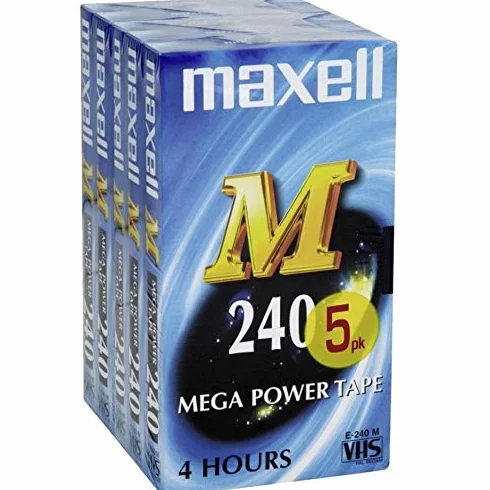 Maxell E 240 M Video Cassette - Confezione da 5