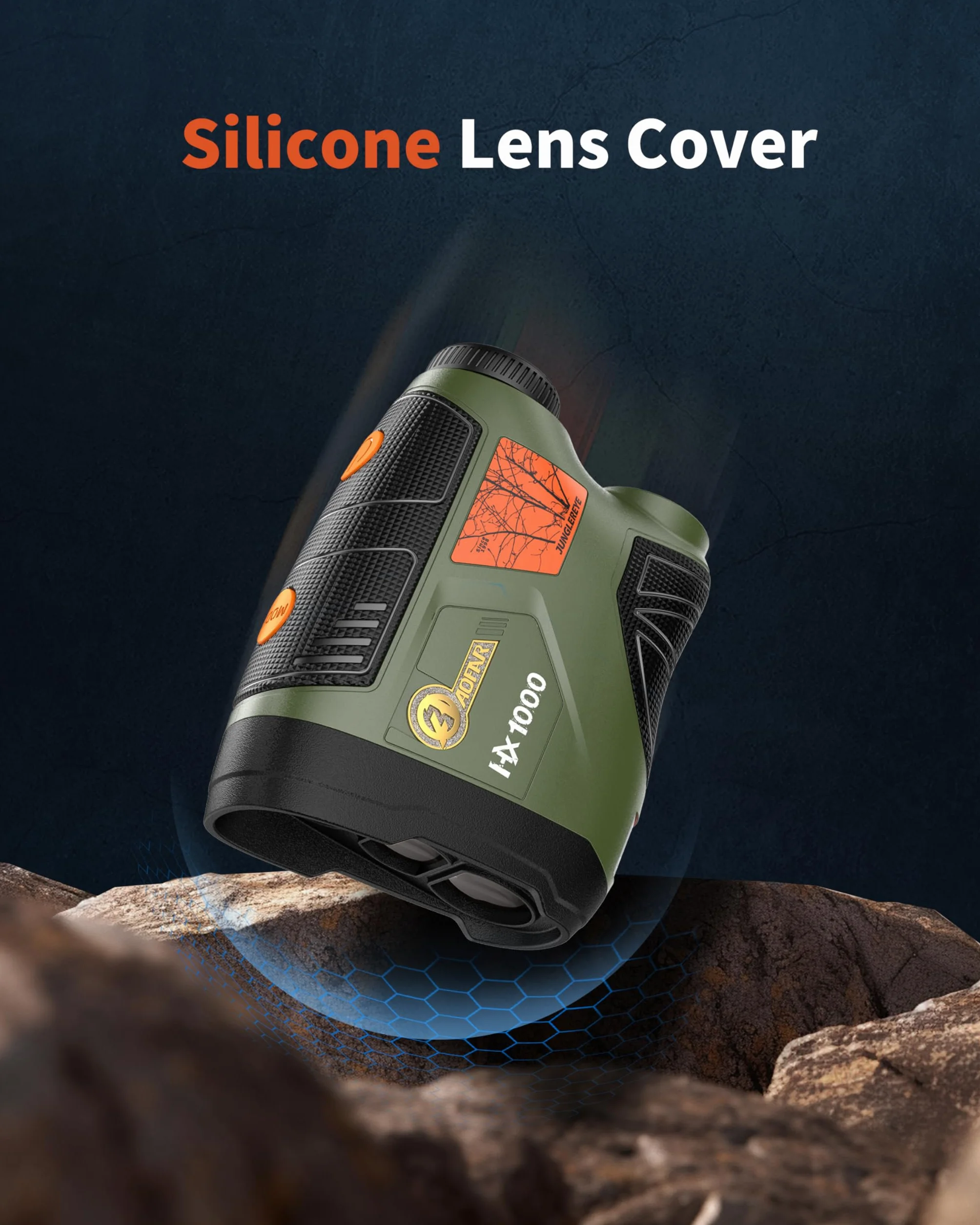 AOFAR HX1000 Range Finder per Caccia, Tiro con l'Arco, 1000 Yards (circa 914 m) con Angolo e Distanza Orizzontale, Misuratore di distanza di tiro per fucile. Modalità Range, Scan, Speed per Cacciatori