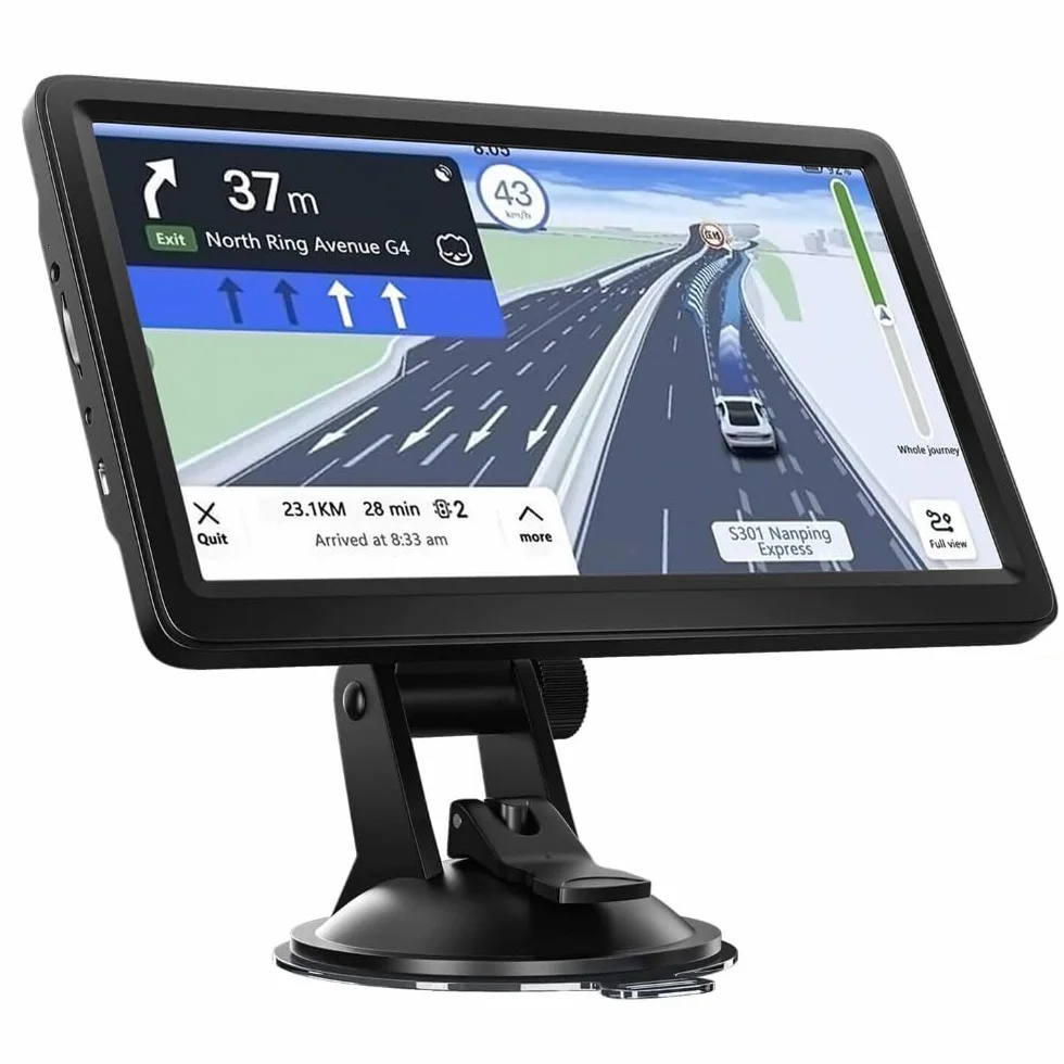 NEWFUN GPS Auto, 9 Pollice GPS Pesi Pesanti, Navigazione Automatica HD Touch Screen, Multi-Lingue Guida Vocale, 2025 Mappatura UK Europa, Installata Aggiornamento Libero a Vita