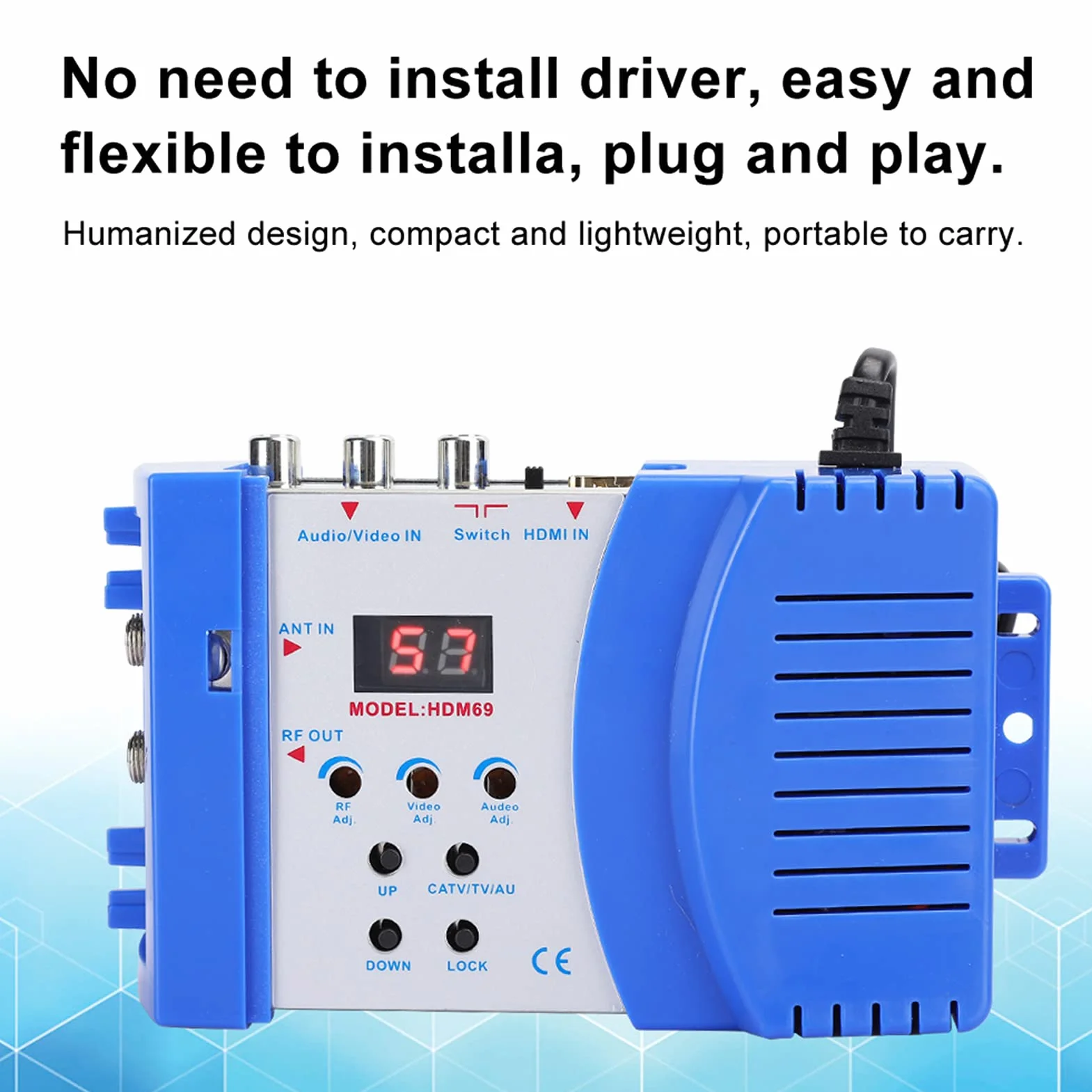 Bewinner HDM69 Modulatore Interfaccia Multimediale HD RF Digitale Convertitore AV a RF VHF/UHF PAL