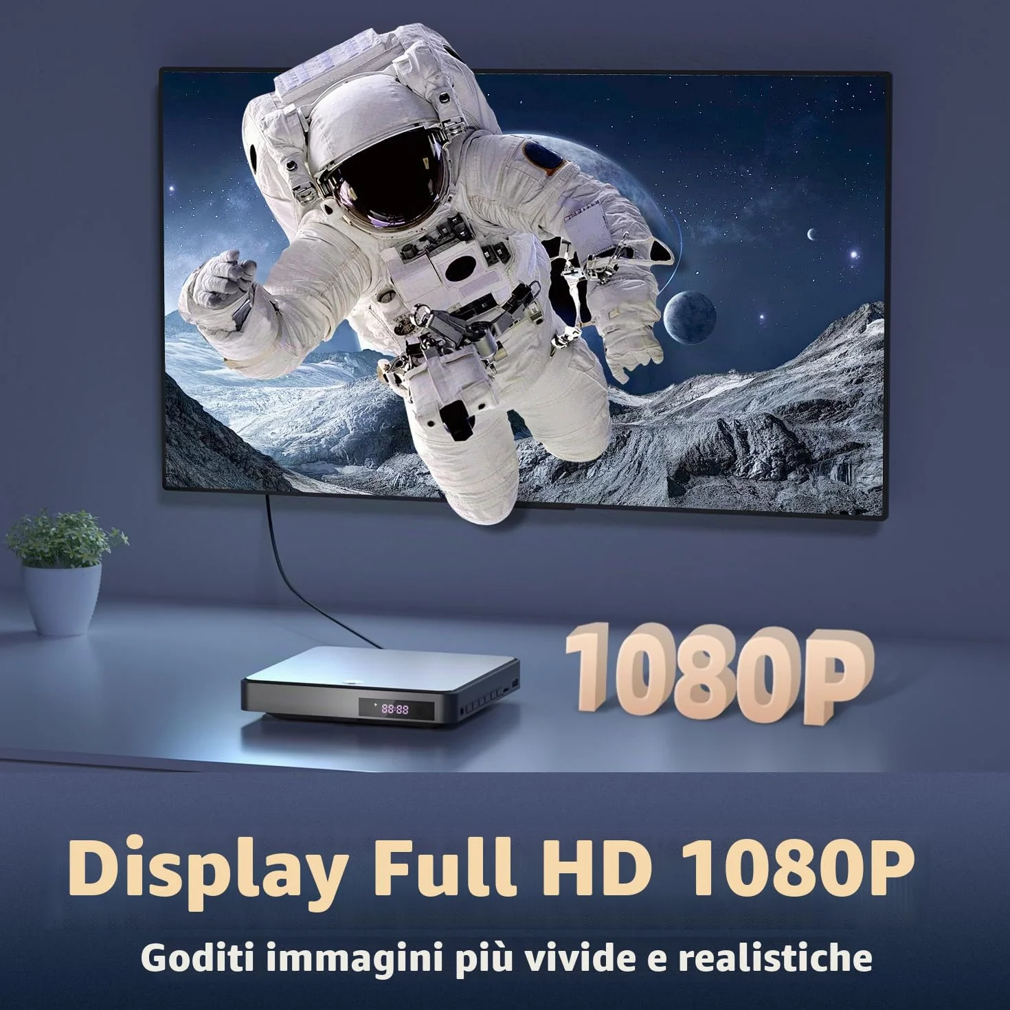 Desobry Lettore DVD Per TV, DVD Player Con Ingressi USB/TF, Lettore DVD TV Con Cavo HDMI/RCA Gratuito, Correzione Degli Errori, Lettore DVD HDMI Riduzione Del Rumore