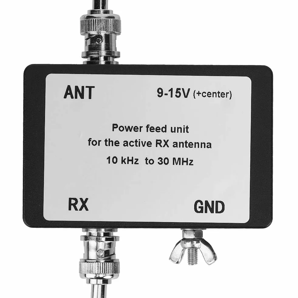 Antenna attiva mini frusta 10KHz-30MHz 9-15V HF LF VHF SDR RX con cavo coassiale BNC-BNC 8m + alimentatore