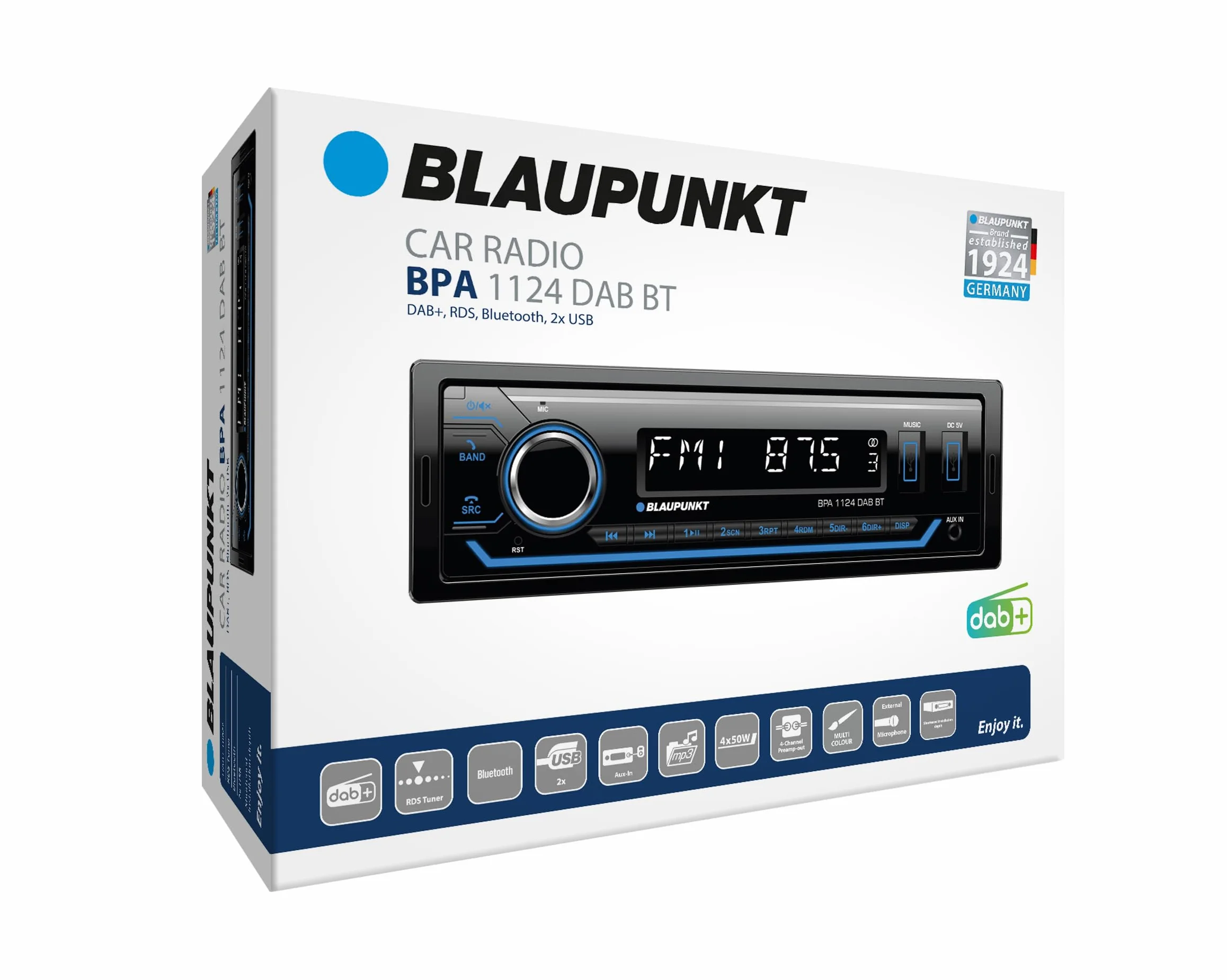 Blaupunkt BPA1124BT Autoradio multicolore con Dab+, RDS, Bluetooth, 2 x USB