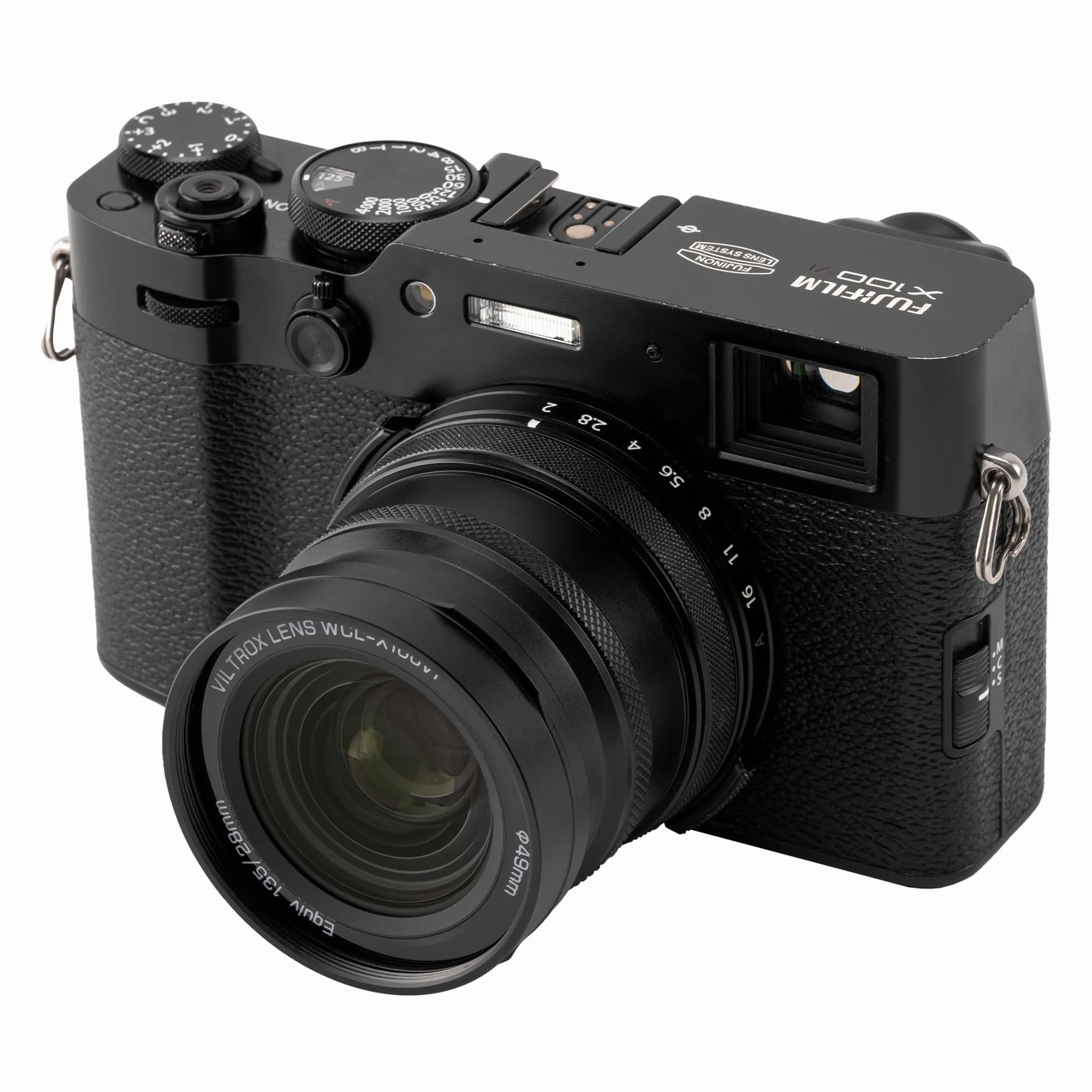 VILTROX WCL-X100 VI Obiettivo di Conversione Grandangolare, 0.8X Obiettivo a Riconoscimento Automatico per Fotocamere Fujifilm X100VI X100V X100F, Nero