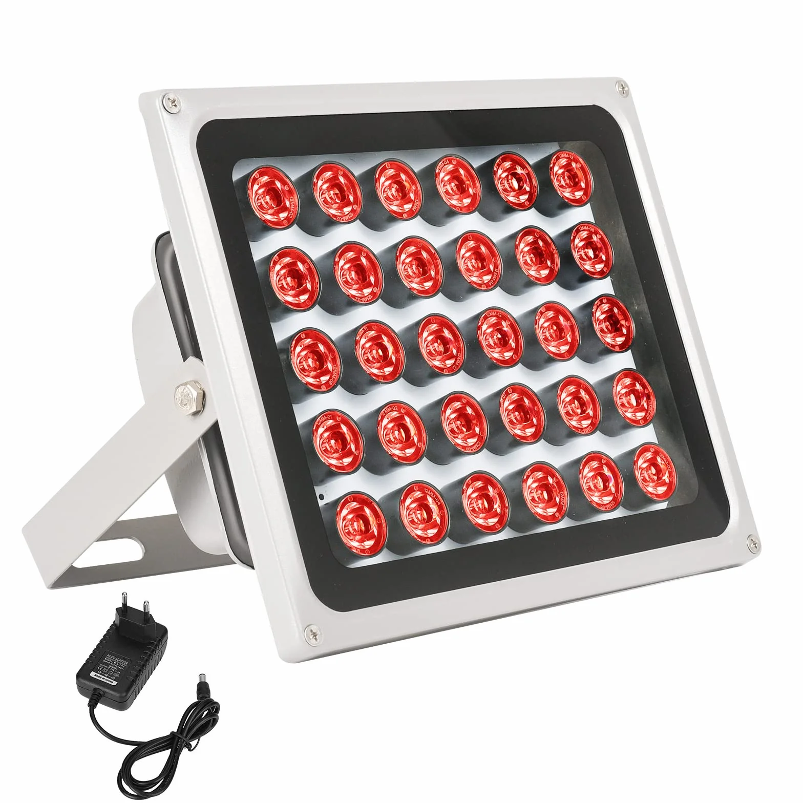 LONNKY Visione Notturna Infrarossa 100M, 30 LED 850nm, Luce Infrarossa per telecamere di sicurezza, Accensione e spegnimento automatici, Custodia in metallo per interni ed esterni