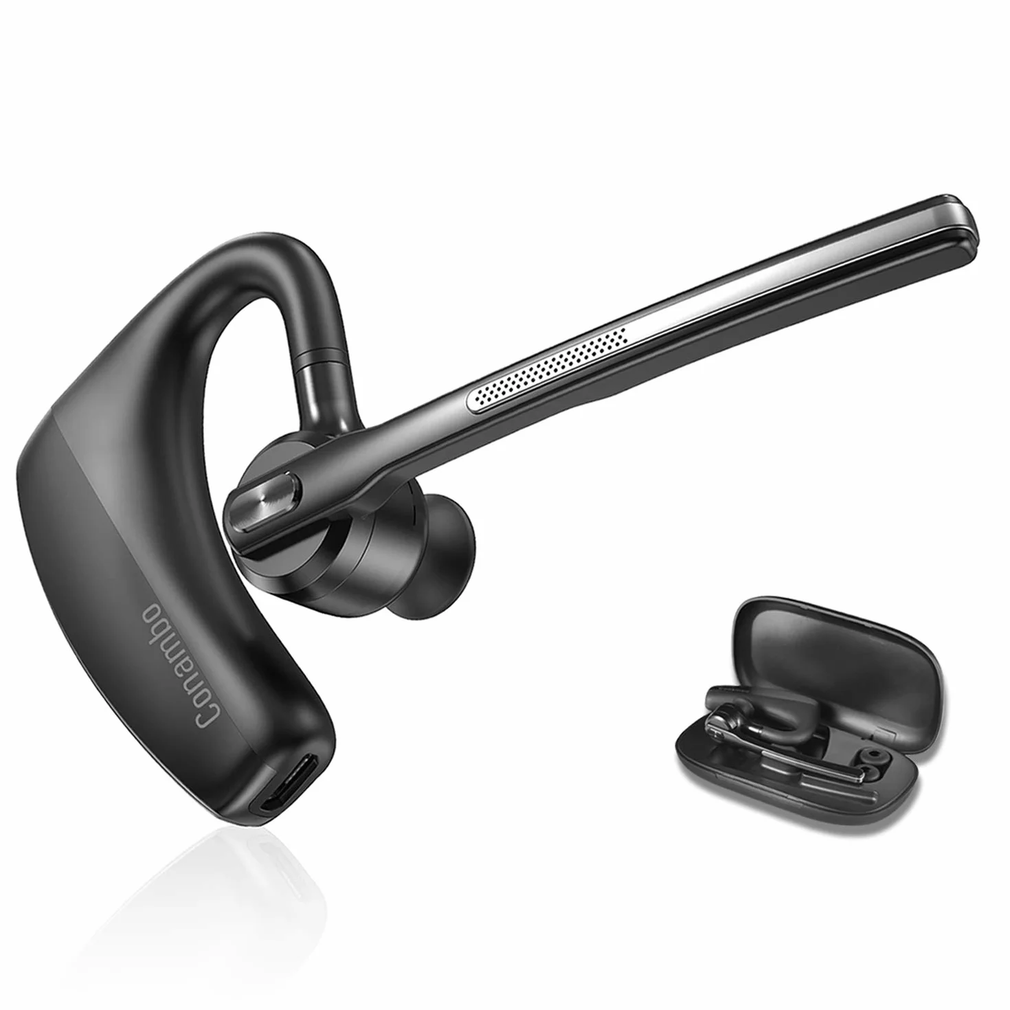 Conambo Auricolare Bluetooth senza fili V5.２, K10C Auricolare Bluetooth monofonico con cancellazione del rumore CVC 8.0 e ENC per la guida e il lavoro, 16 ore di conversazione