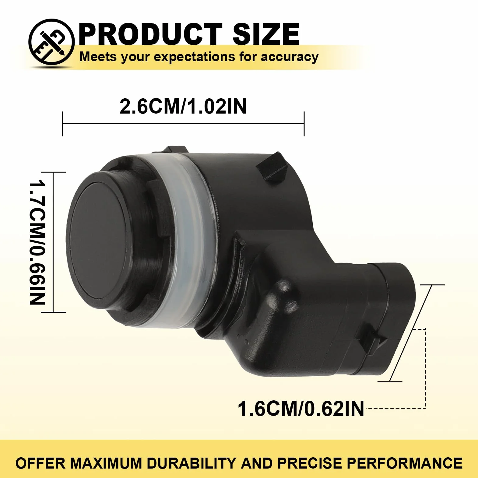 LDLRVeX Sensore parcheggio posteriore per Audi A3 1.4L–2.0L 2013, BMW X3 F25 1.6L–3.0L 2010–2017 e Octavia III 5q0919275a, 3 pin, sensori assistenza park assist