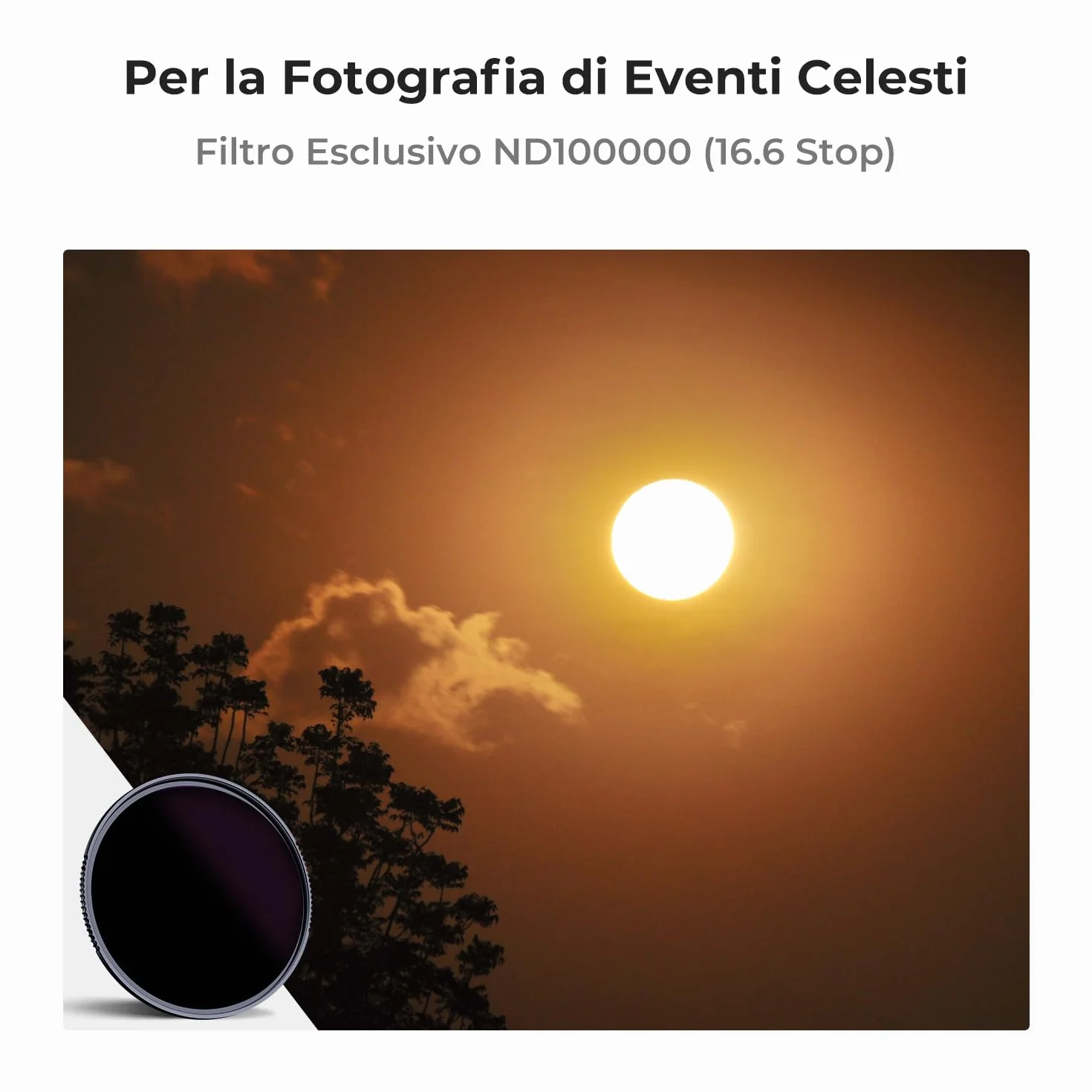 K&F CONCEPT Nano-Xcel Filtro ND100000 da 77 mm per Esposizioni Ultra Lunghe, Fotografia Solare ed Eclissi, Riduzione di 16,6 Stop, Vetro Ottico Premium, 28 Rivestimenti Multistrato
