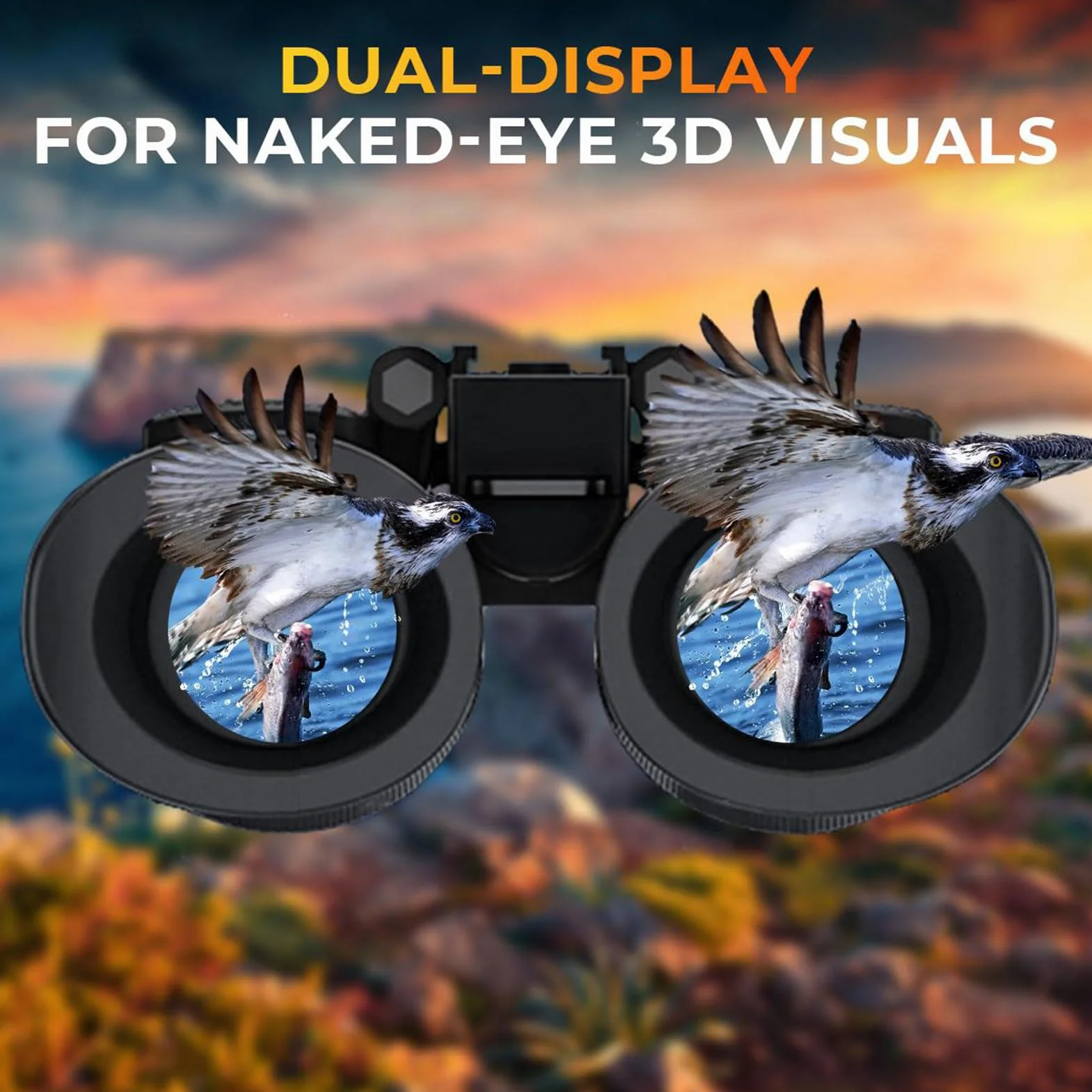 NV8300 4K Visori notturni con effetto visione 3D, Binocolo ricaricabile per la visione notturna Tattico militare, Zoom digitale 8X, Infrarossi a 7 livelli, Visione notturna montata sul casco