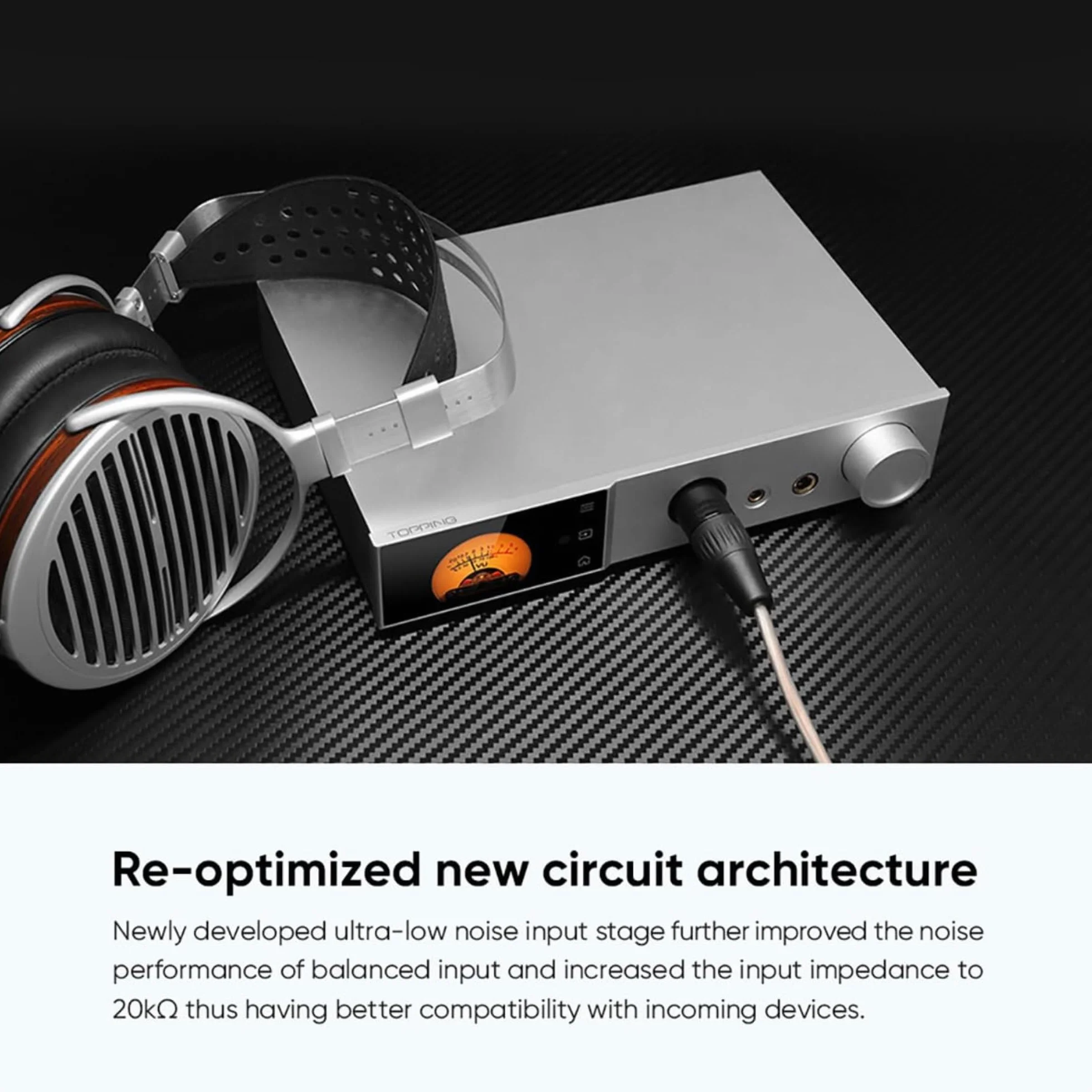 Topping A70 Pro Full Balanced Amplificatore per cuffie: 17000mW x2 RCA/XLR/TRS/EXT Ingresso 4,4mm/6,35mm/4-Pin XLR/RCA Uscita HAP per Auricolari/cuffie/IEM, Bassa Preamplificatore (Nero)