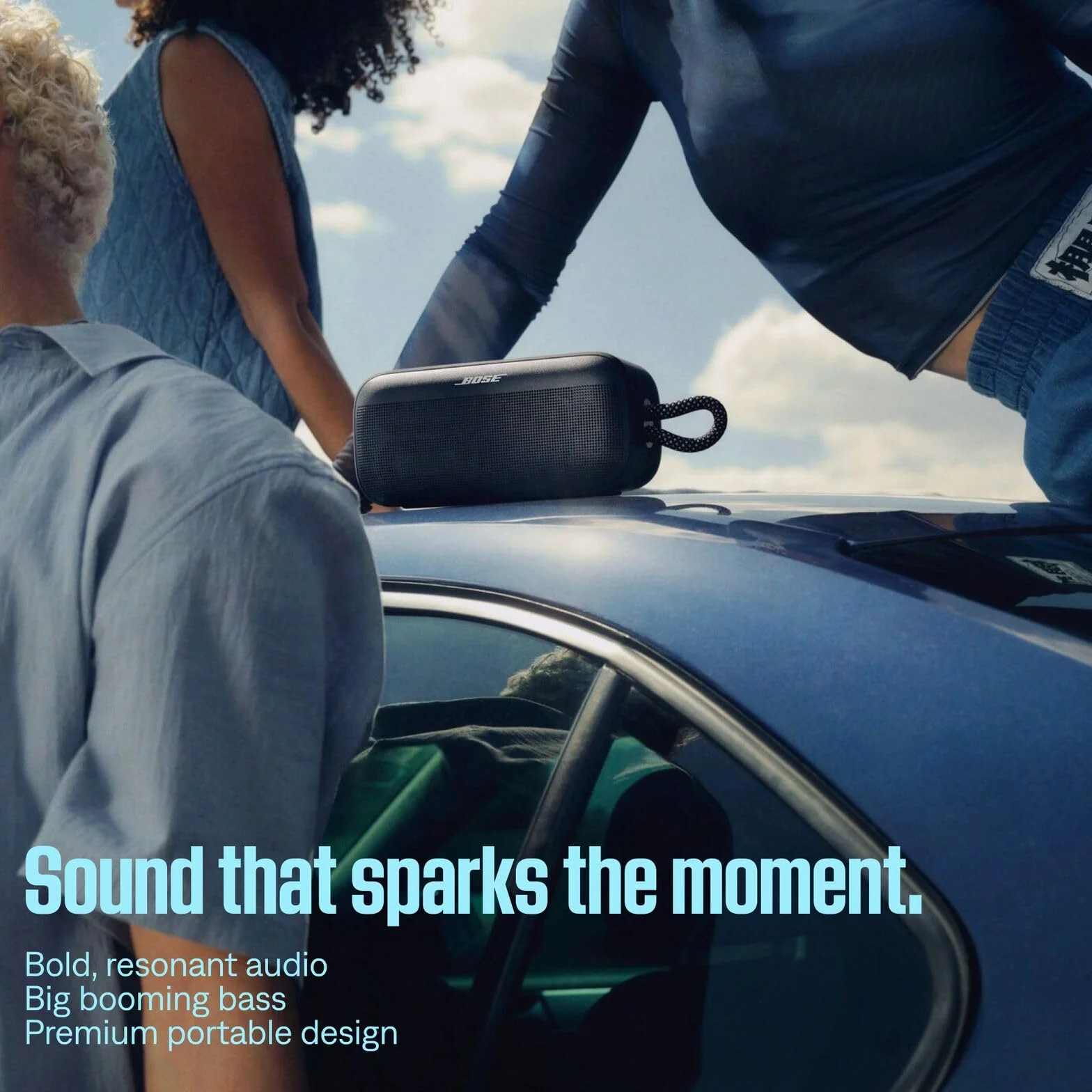 Bose SoundLink Plus diffusore Bluetooth portatile, da esterno wireless, fino a 20 ore di autonomia, impermeabile e a prova di polvere, Nero