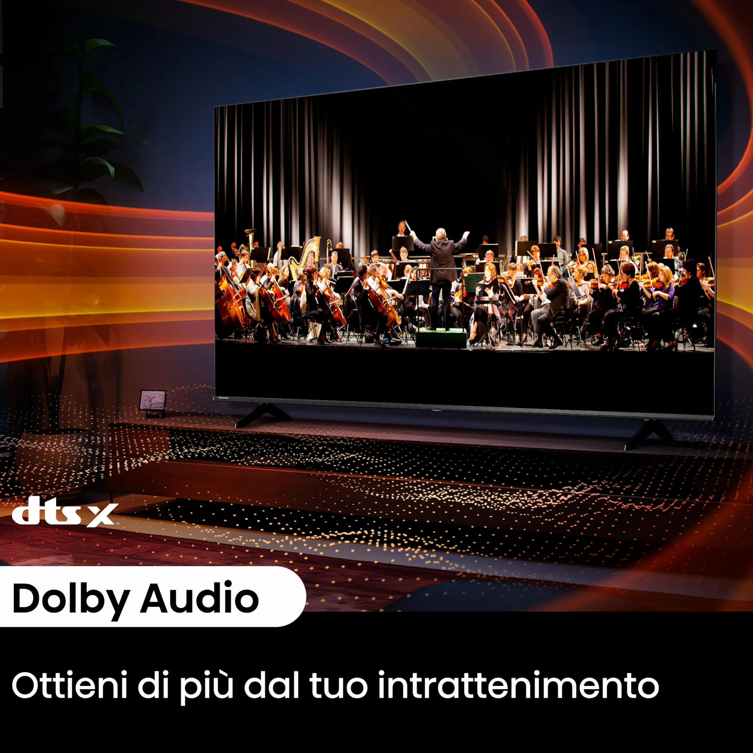 Hisense TV 55" 4K Ultra HD 55E63NT, Smart TV VIDAA U7, Dolby Vision, HDR 10+, DTS Virtual:X, Game Mode Plus, Alexa Built-in, VIDAA Voice, DVB-T2/S2 HEVC 10