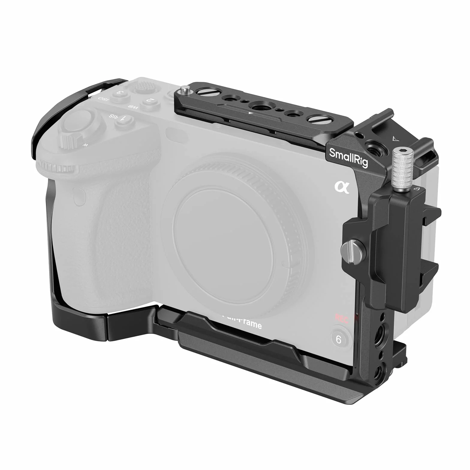 SMALLRIG Cage per Sony FX30 / FX3 con Morsetto per Cavo HDMI, Superficie Nera Brillante Classica, Design Modulare Compatibile con Impugnatura XLR Originale - 4183