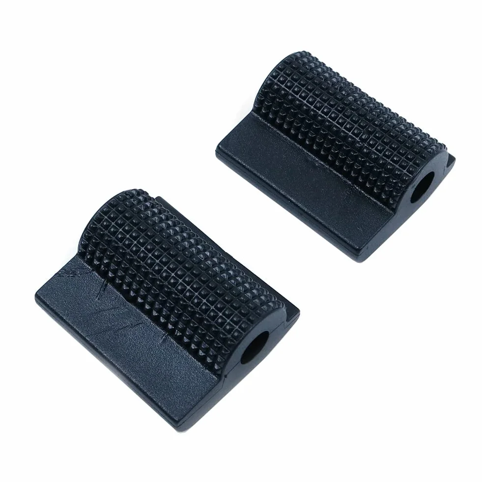 Set di 2 copripedale per leva del cambio, in gomma nera, design antiscivolo, diametro interno 8 mm, accessorio di protezione per moto