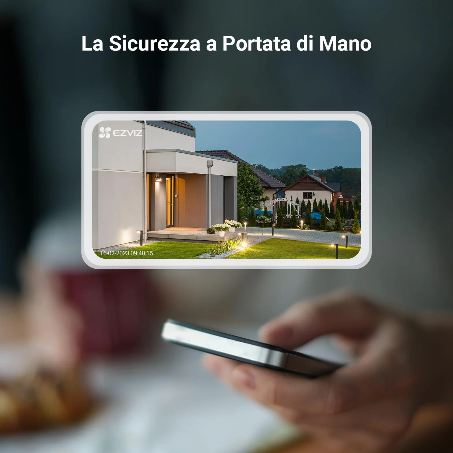 EZVIZ Telecamera WiFi Esterno 3MP, Videocamera Sorveglianza Esterno con Visione Notturna a Colori 30m, IP Camera IA Rilevamento Persone, Alexa