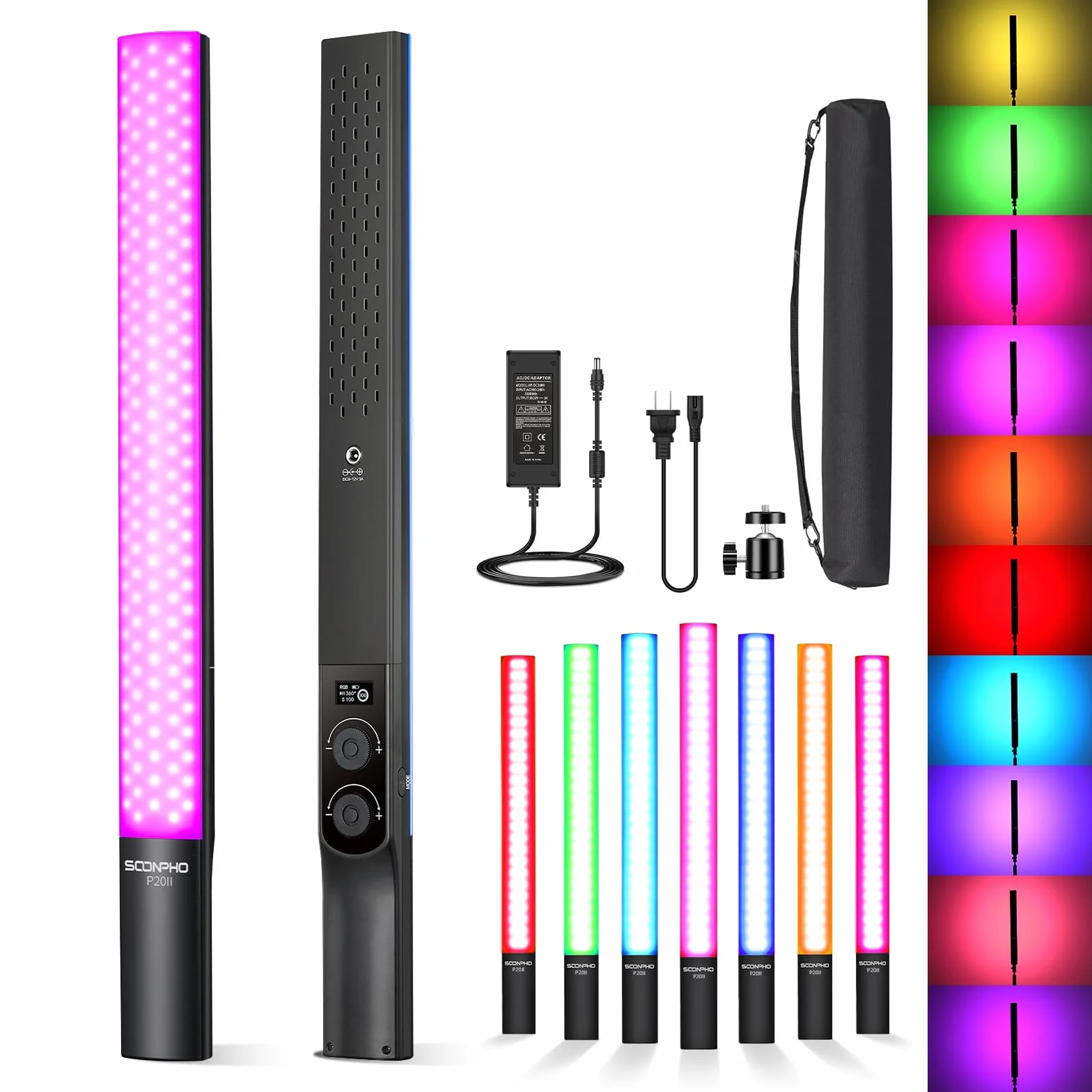 soonpho Soonpho Video Light Stick Tubo luminoso LED RGB per Studio 2500K-8500K CRI≥97 TLCI≥97