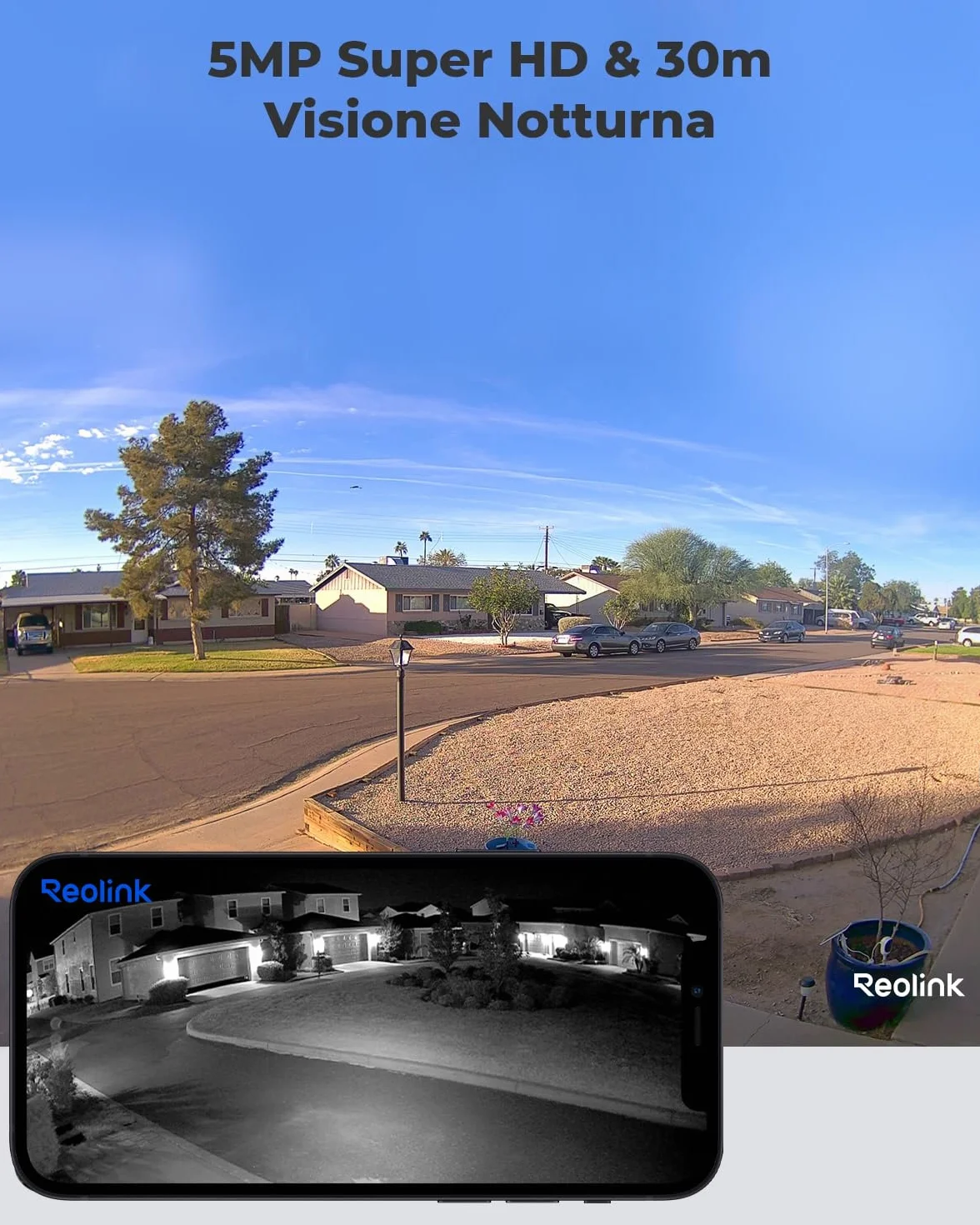 Reolink RLC-510WA - Telecamera di sicurezza per esterni, 5 MP, 2,4/5 GHz, WiFi CCTV, telecamera IP cablata 2K+, impermeabile IP67, visione notturna IR (Ricondizionato)