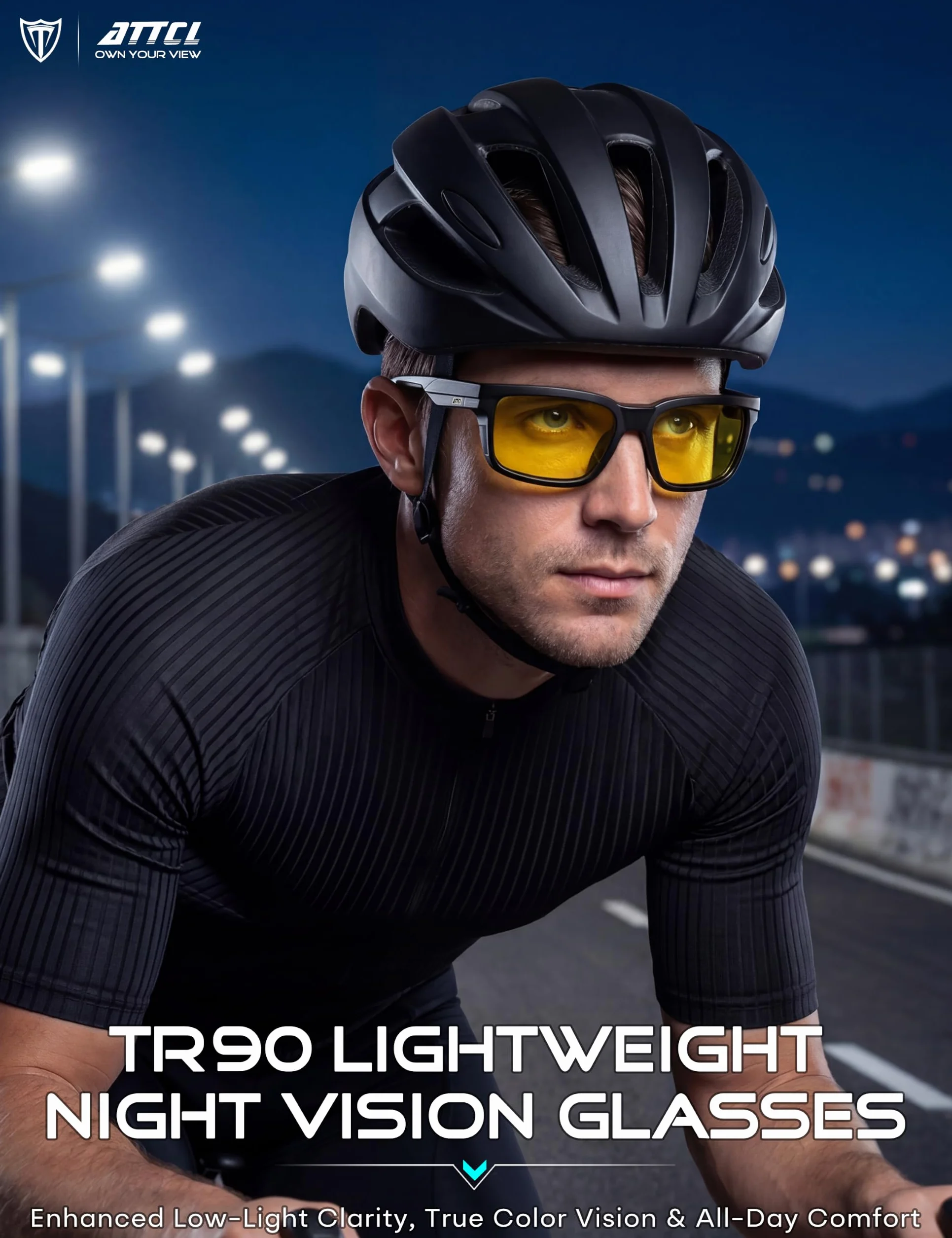 ATTCL Occhiali da sole sportivi polarizzati da uomo con protezione UV400