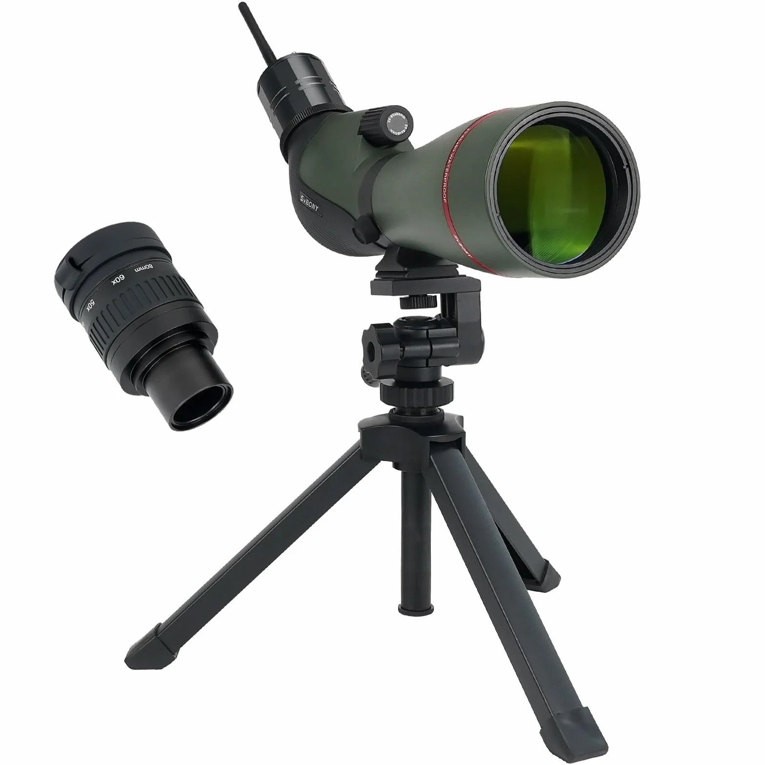 Svbony SA412 20-60x80 Spotting Scopes con WIFI Camera, HD Spotting Scope con Treppiede da Tavolo, Cannocchiale a Lungo Raggio, Cannocchiale Antiappannamento Impermeabile FMC per Tiro al Bersaglio