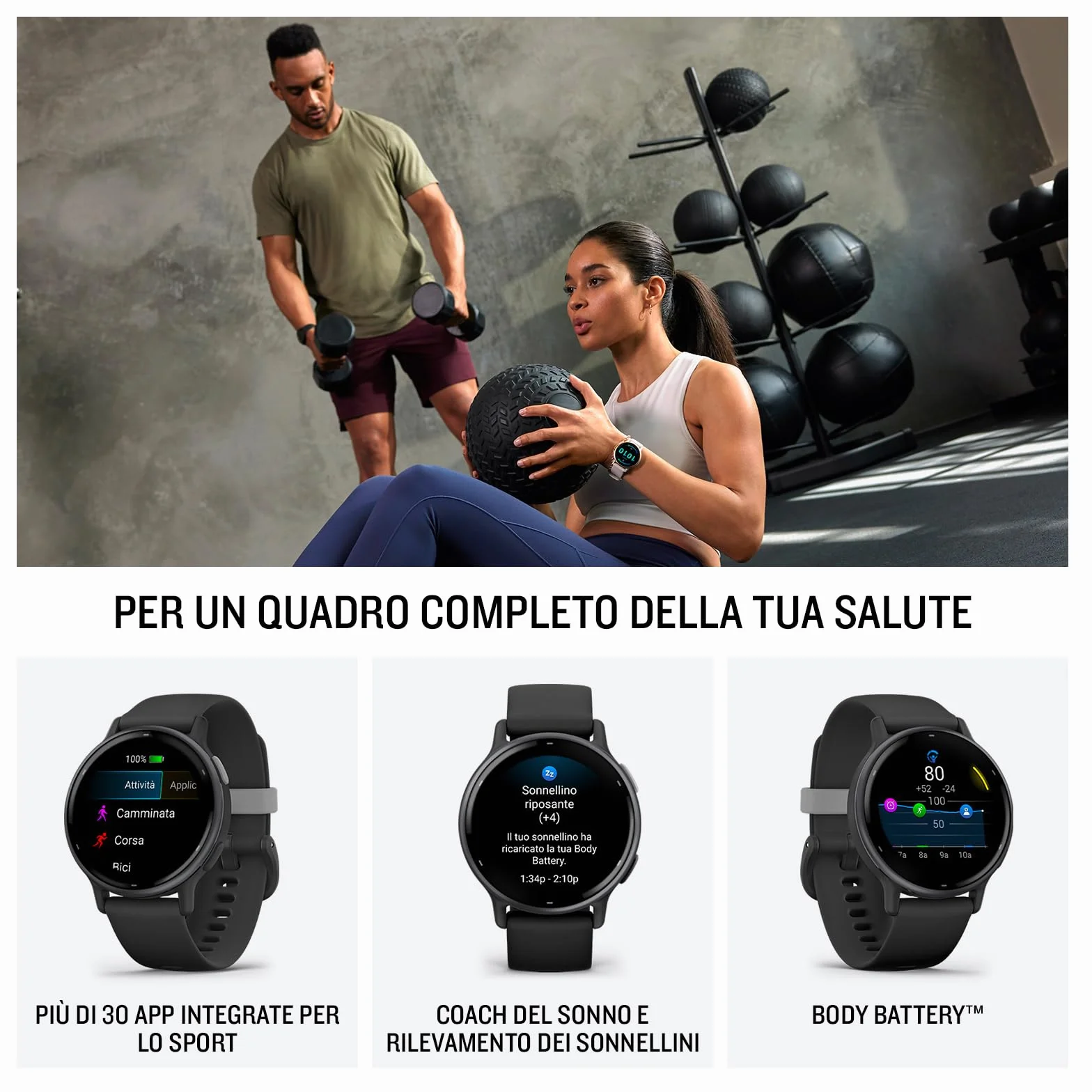 Garmin vívoactive 5, Smartwatch AMOLED 1,2", Cassa 42mm, Musica, Pay, +30 Sport, GPS, Cardio, Coach Sonno, Benefici Workout, Autonomia 11 giorni (Blue & Blue Metallic) (Ricondizionato)