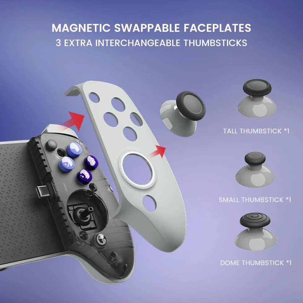 GameSir G8 Galileo Controller Mobile per Android e iPhone Serie 15 (USB-C) - Joystick e Trigger Effetto Hall, Jack Audio 3.5mm - Gioca a Xbox, PlayStation e Diablo Immortal
