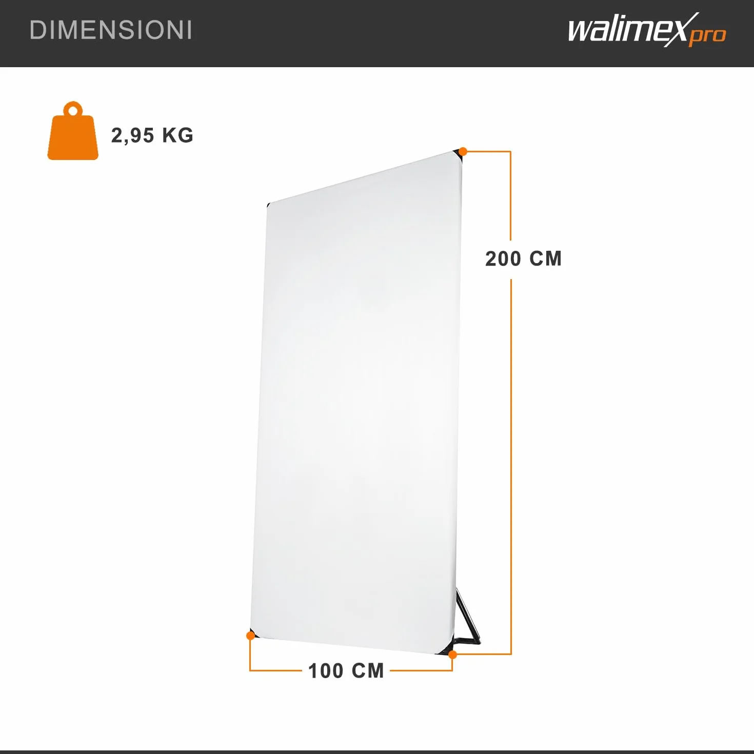 Walimex pro Pannello riflettente 5 in 1 (1 x 2 m) nero/argento/bianco/oro/luce trasmessa (incl. borsa per il trasporto)