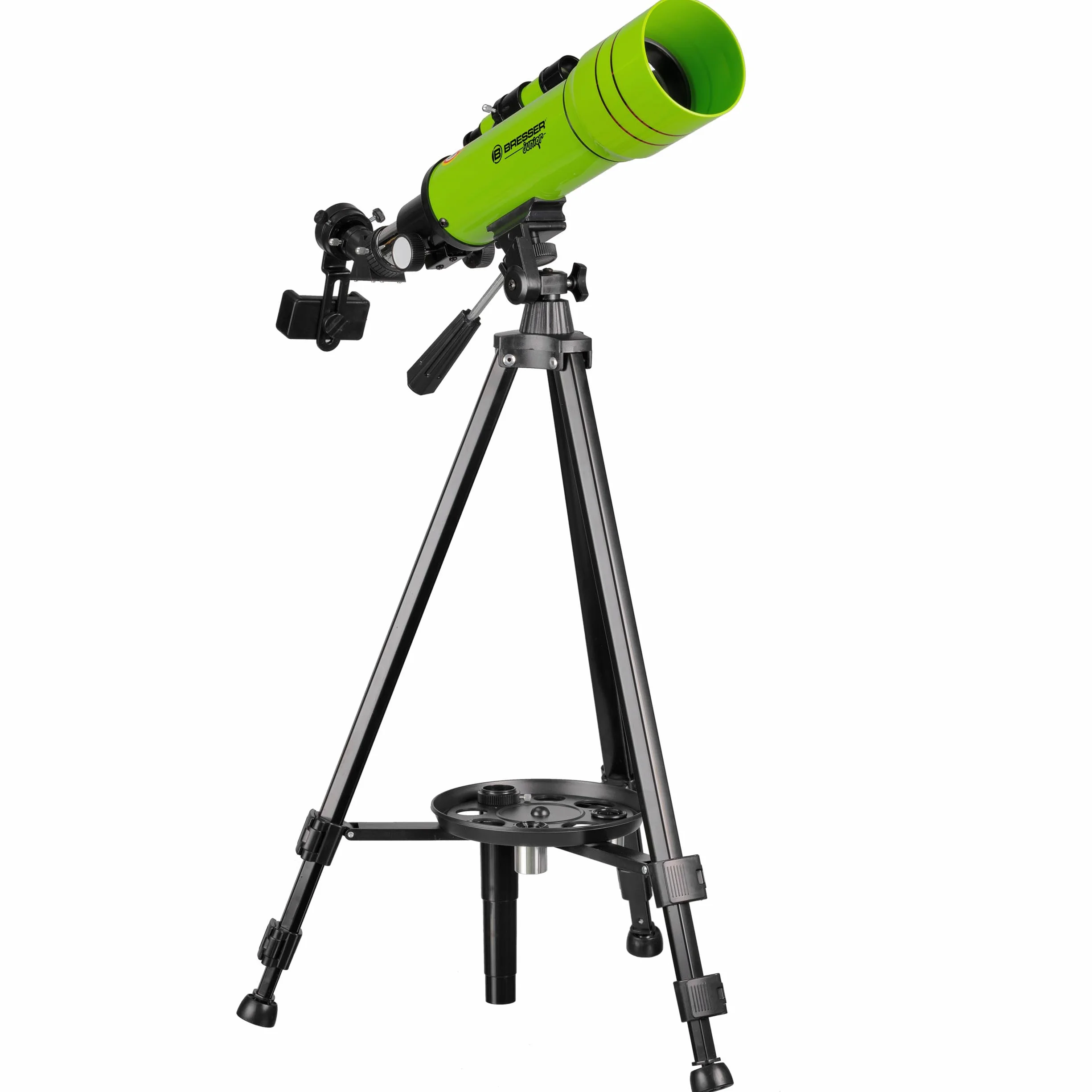Bresser Telescopio per bambini Junior 70/400 telescopio per bambini dai 8 anni in su, astronomia principianti, telescopio con zaino, accessori e supporto per smartphone, cielo notturno, verde