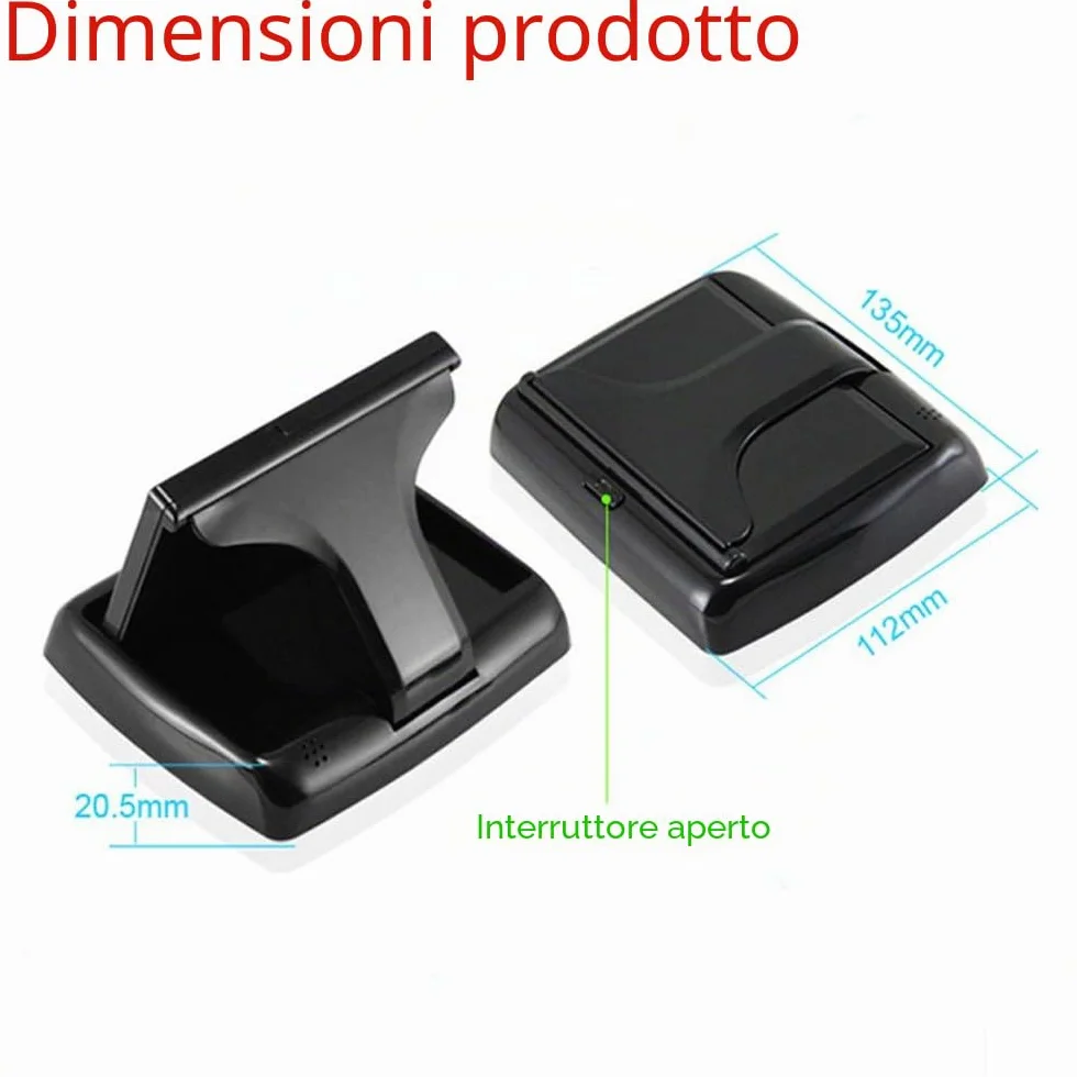 1 set Monitor Mini Auto Pieghevole ad Alta Risoluzione da 4.3" TFT LCD con Telecamera di Retromarcia per Sistema di Parcheggio e Retromarcia del Veicolo
