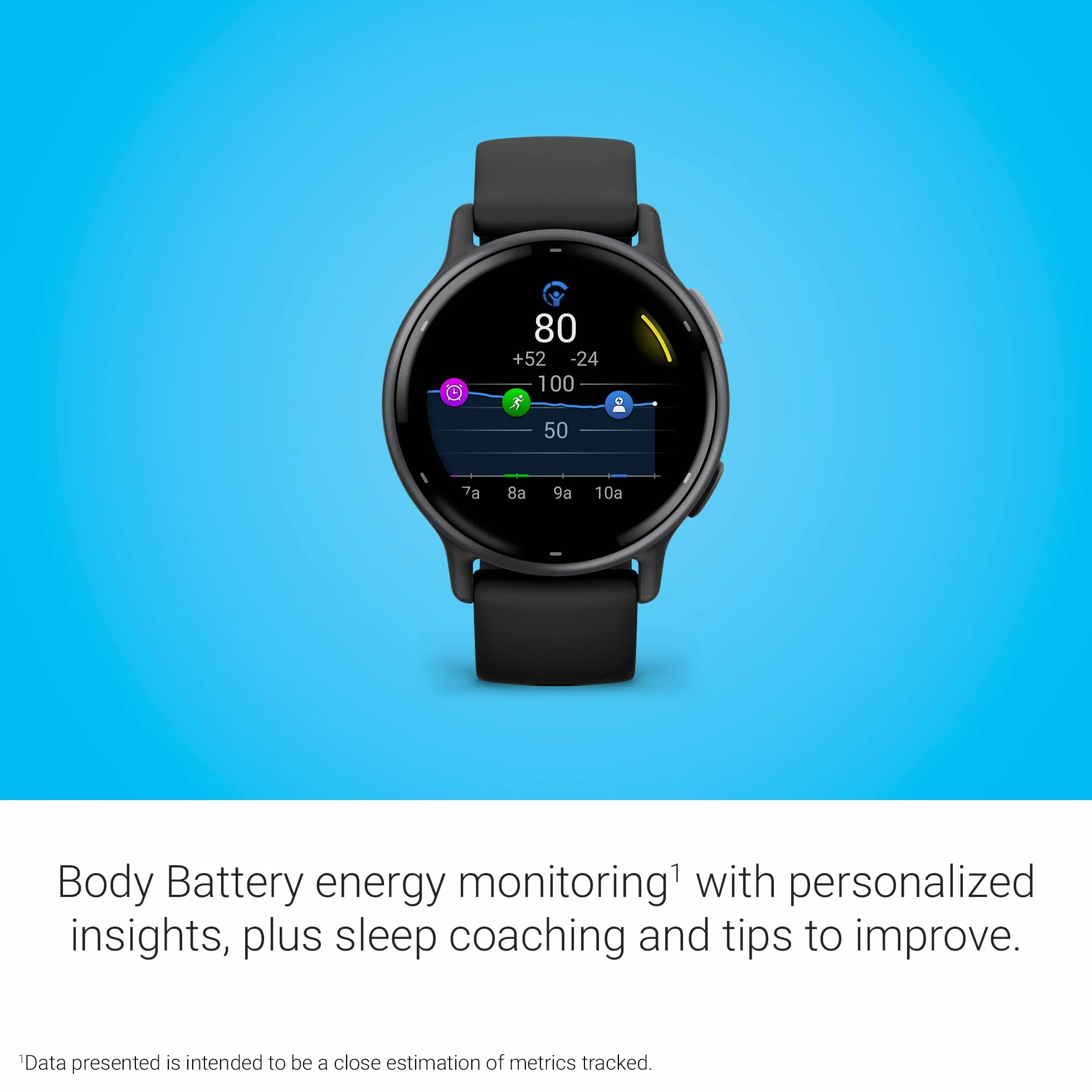 Garmin vívoactive 5, Smartwatch AMOLED 1,2", Cassa 42mm, Musica, GarminPay, +30 Sport, GPS, Cardio, Coach Sonno, Benefici Workout, Autonomia 11 giorni, Black & Slate