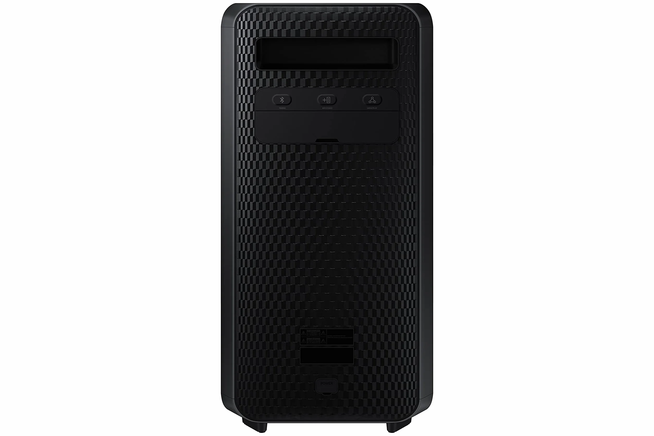 Samsung Sound Tower MX-ST50B, Batteria integrata (18h), Audio bidirezionale, Resistente all'acqua (IPX5), Modalità karaoke, Potenza elevata da 240 watt, Black