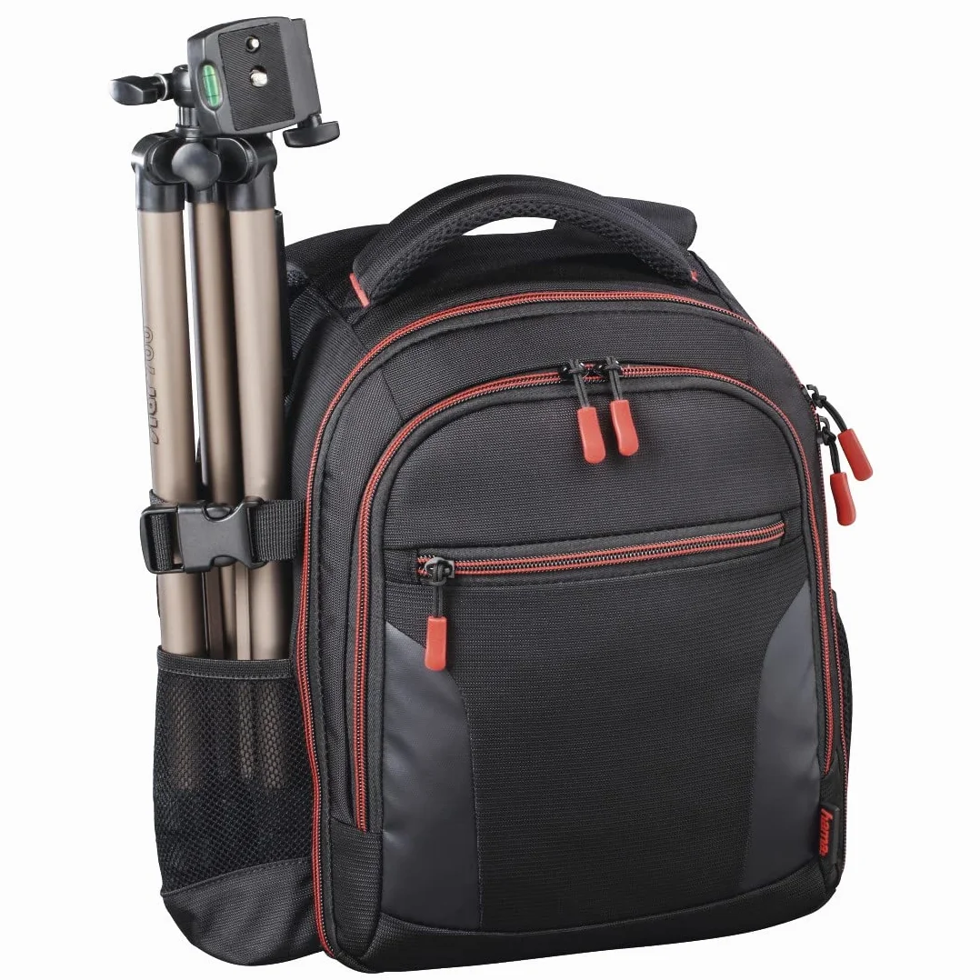Hama Zaino per fotocamera Miami 150, nero/rosso, Nero, Viaggi