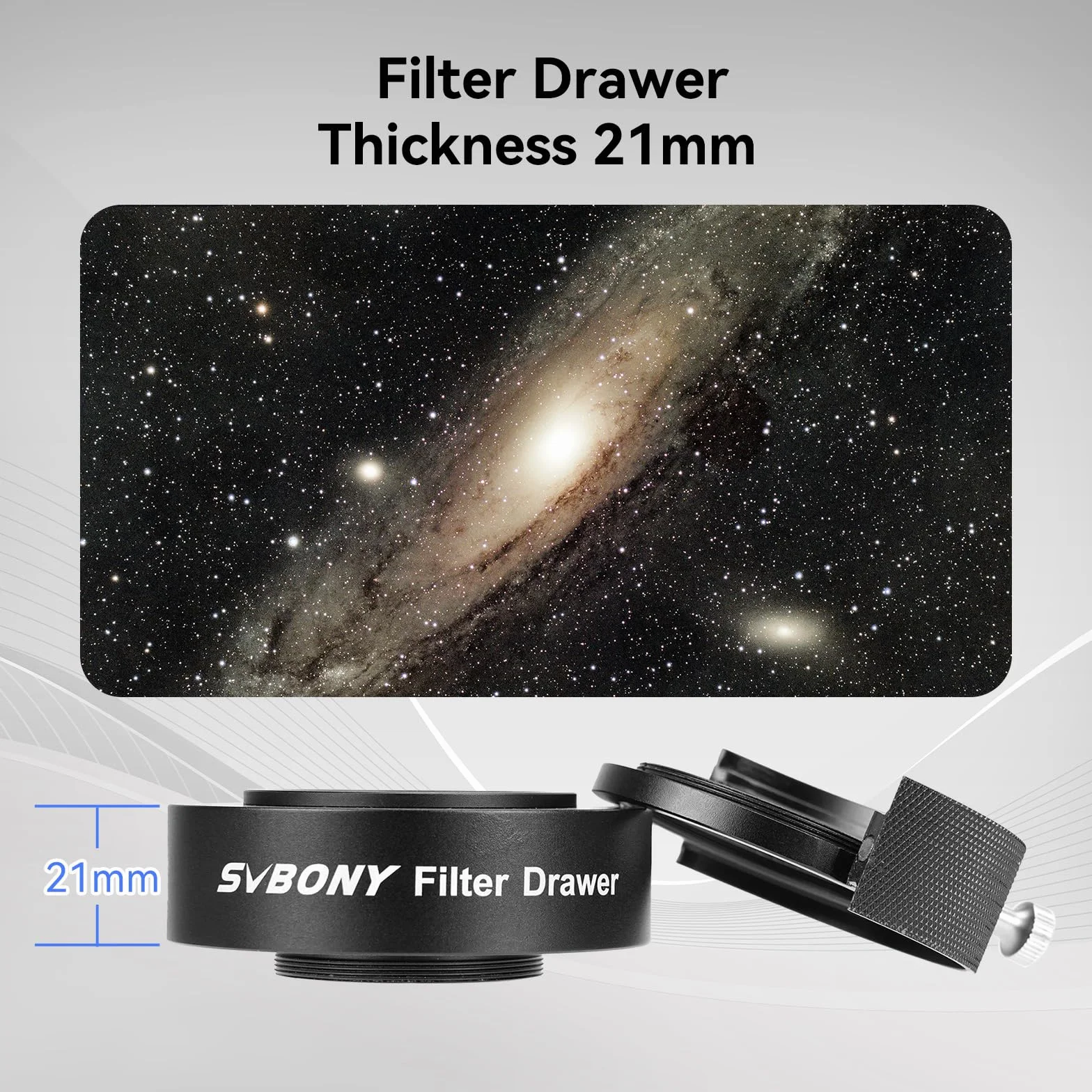 Svbony SV226 Telescopio Cassetto Filtro M42-M48, Ruota Portafiltri Include due Portafiltri da 2" Compatibile con Filtri da 1,25" e 2", per La Fotografia del Cielo Profondo Telescopi Accessori