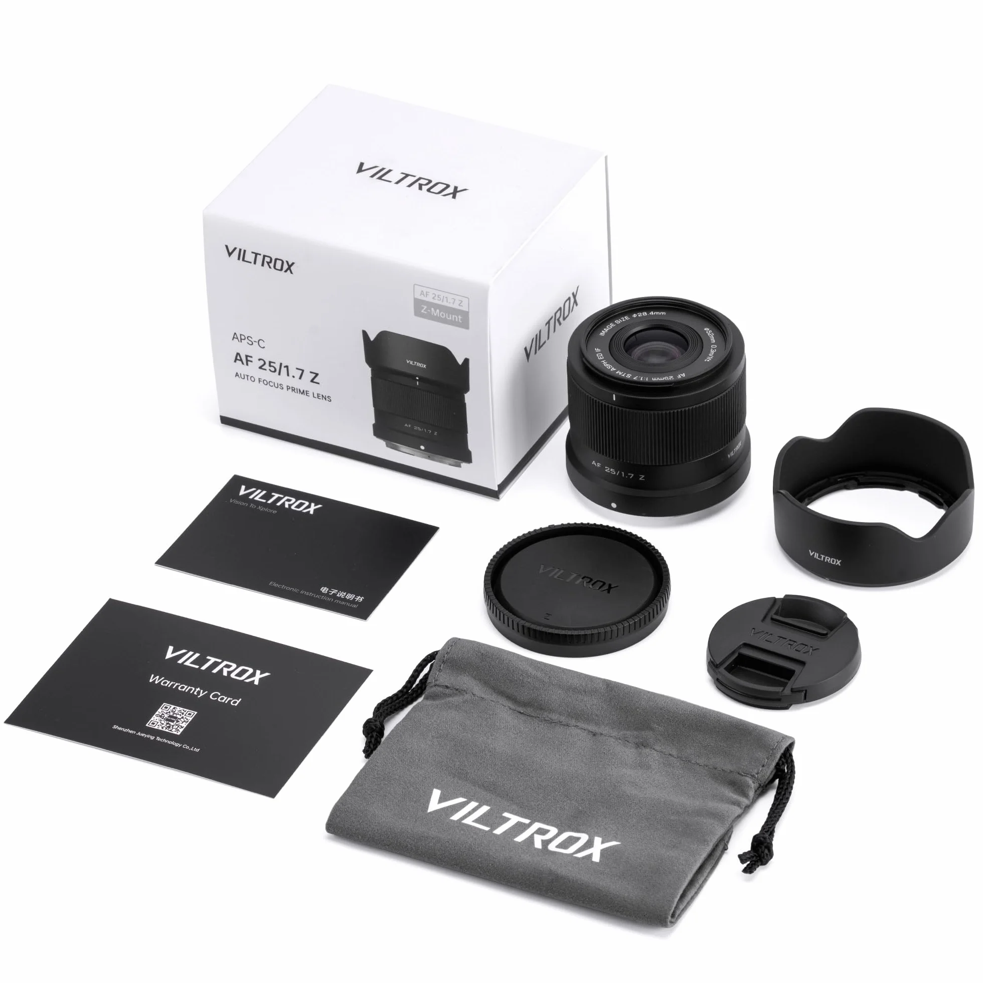 VILTROX 25mm f1.7 Z, Obiettivo AF 25mm F1.7 per Montatura Z Nikon, Obiettivo con Autofocus per APS-C, Compatibile con Nikon Z7, Z fc, Z6, Z50, Z30 II Z6 III