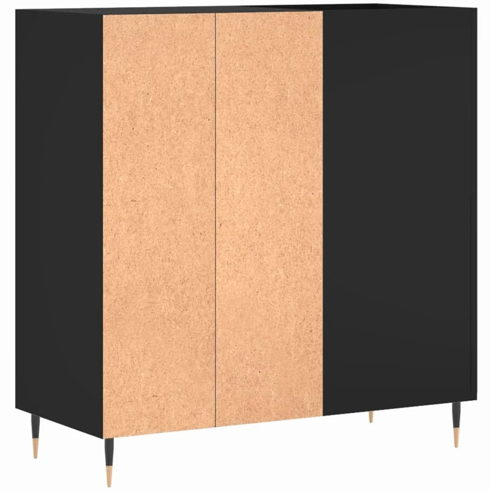 Scaffale Legno Multistrato 84,5x38x89 cm - Porta Dischi, CD e Vinile - Libreria Stretta - Mobile Salotto - Mobiletto TV - Nero