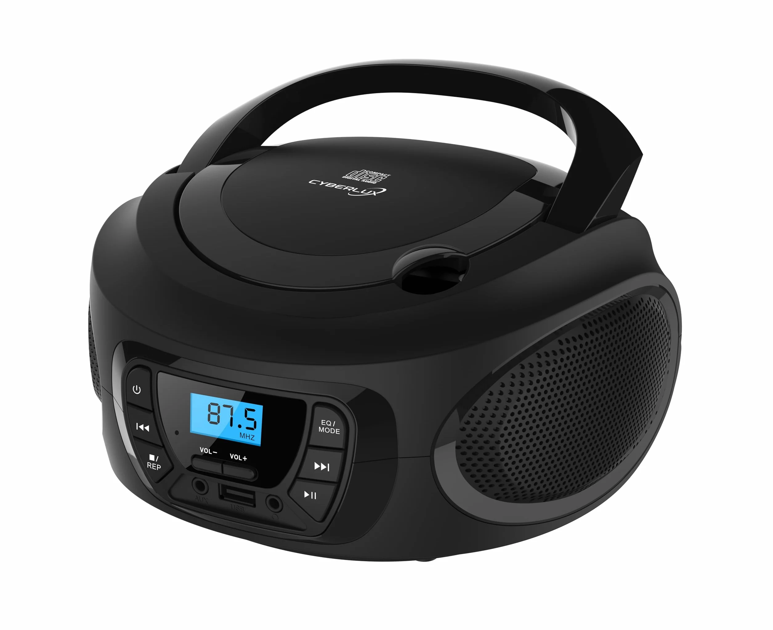 Boombox lettore portable CD/CD-R - USB - FM radio - ingresso AUX-IN - uscita cuffie - radio bambini - stereo - sistema compatto