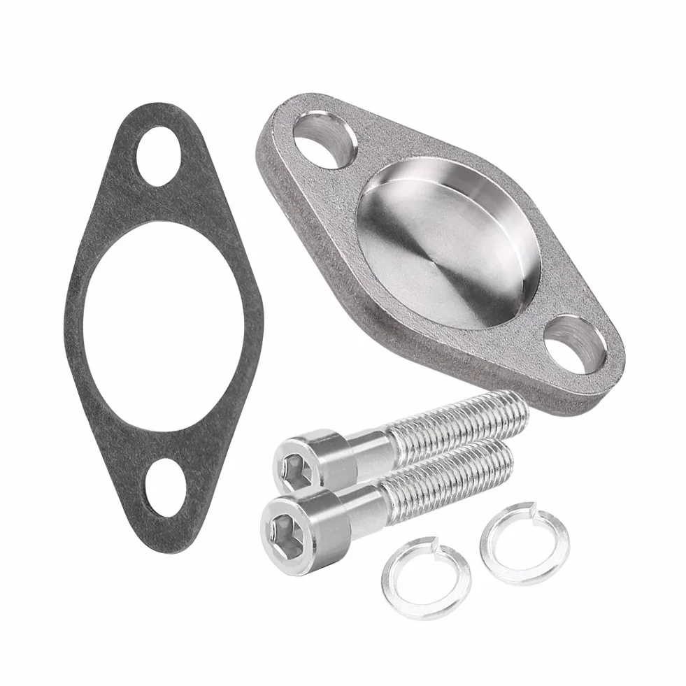 Keenso Piastra di otturazione della valvola di sostituzione del blocco otturatore 8mm con guarnizione e vite SI-A0254 in acciaio inox