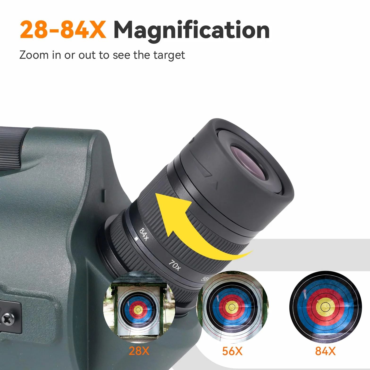Svbony SV41Pro Mak Cannocchiale con Treppiedi, 28-84X80 FMC Messa a Fuoco a Doppia Velocità, Telescopio Spotting Scope Compatibile Con la Fotocamera WIFI SC001, per Tiro a Segno, Caccia, Birdwatching